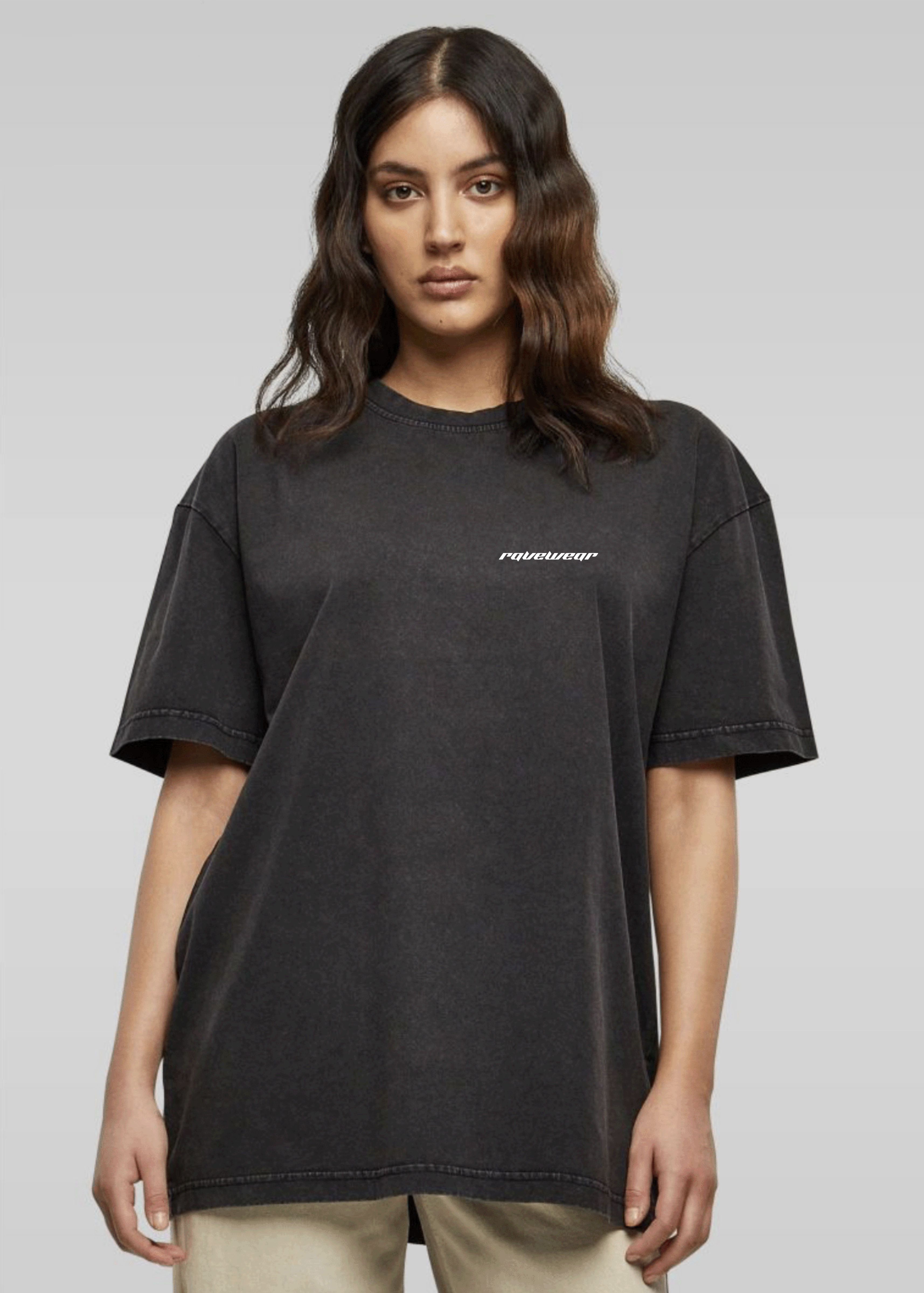 Techno Cobra Backprint - Damen Acid Oversized Shirt