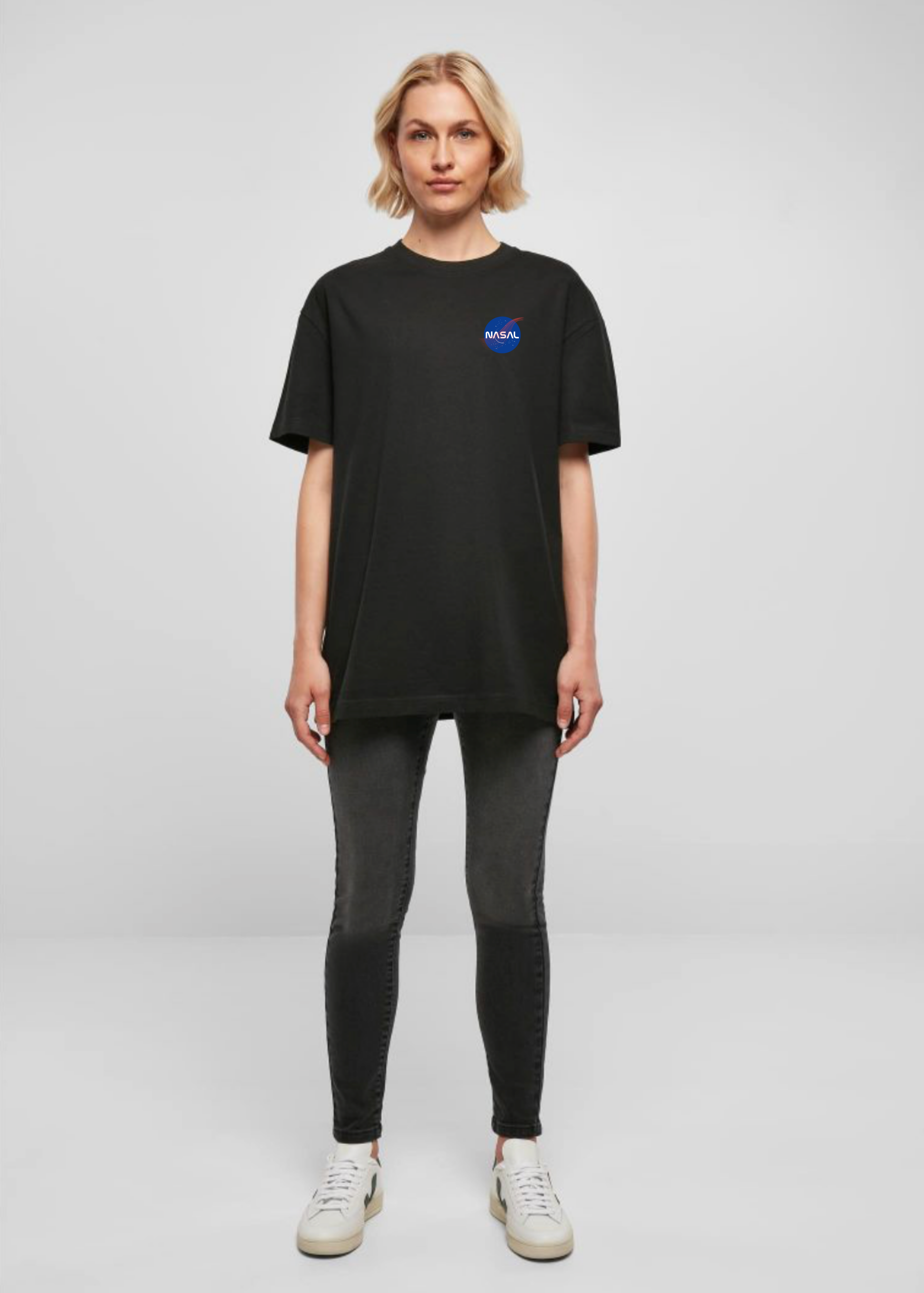 Nasal Frontprint - Damen Oversized Shirt