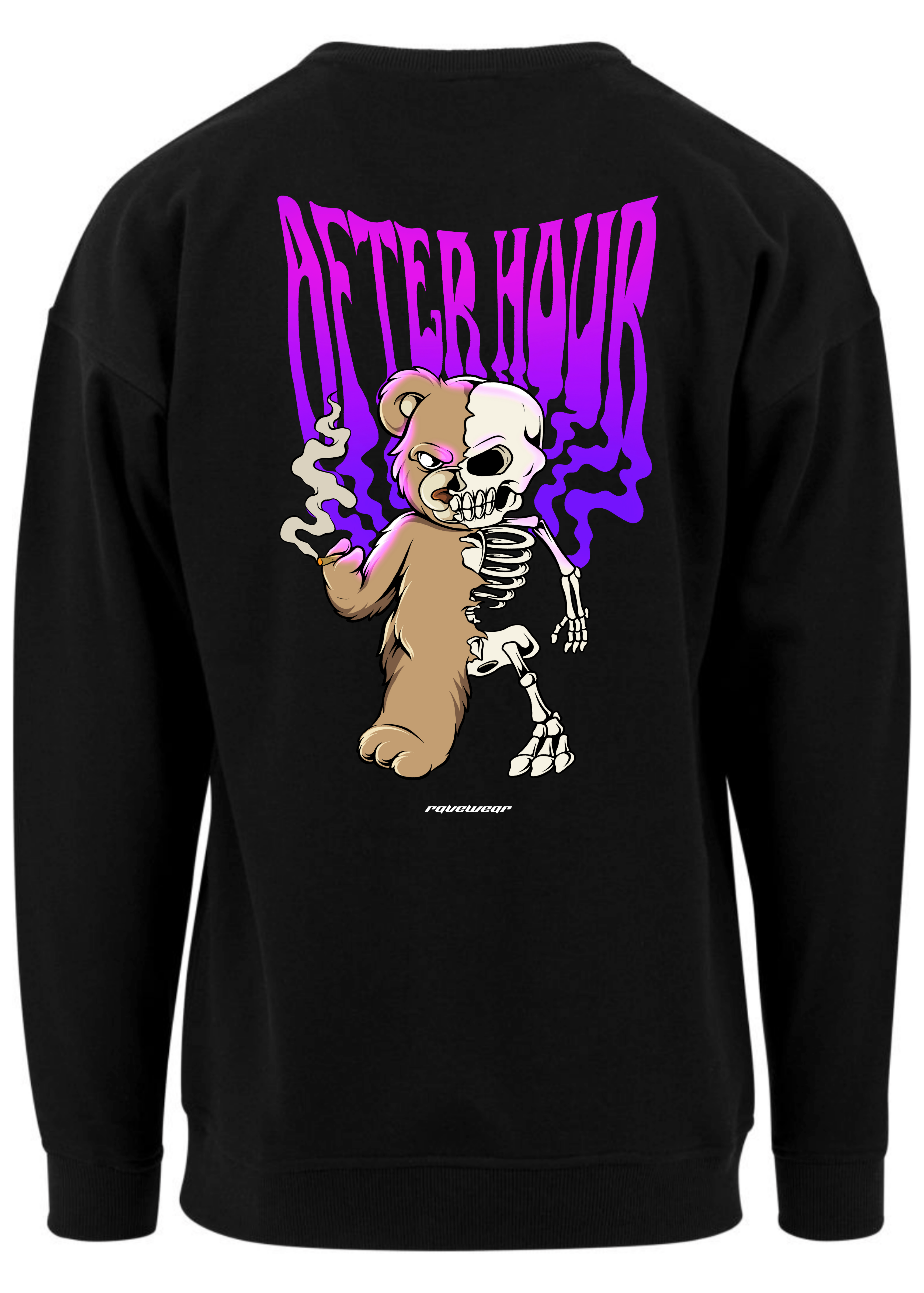 Afterhour Teddy Backprint - Herren Oversized Sweatshirt