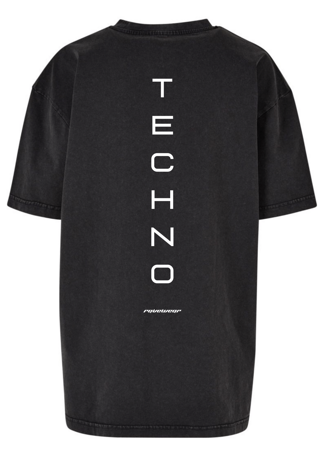Just Techno Backprint - Damen Acid Oversized Shirt