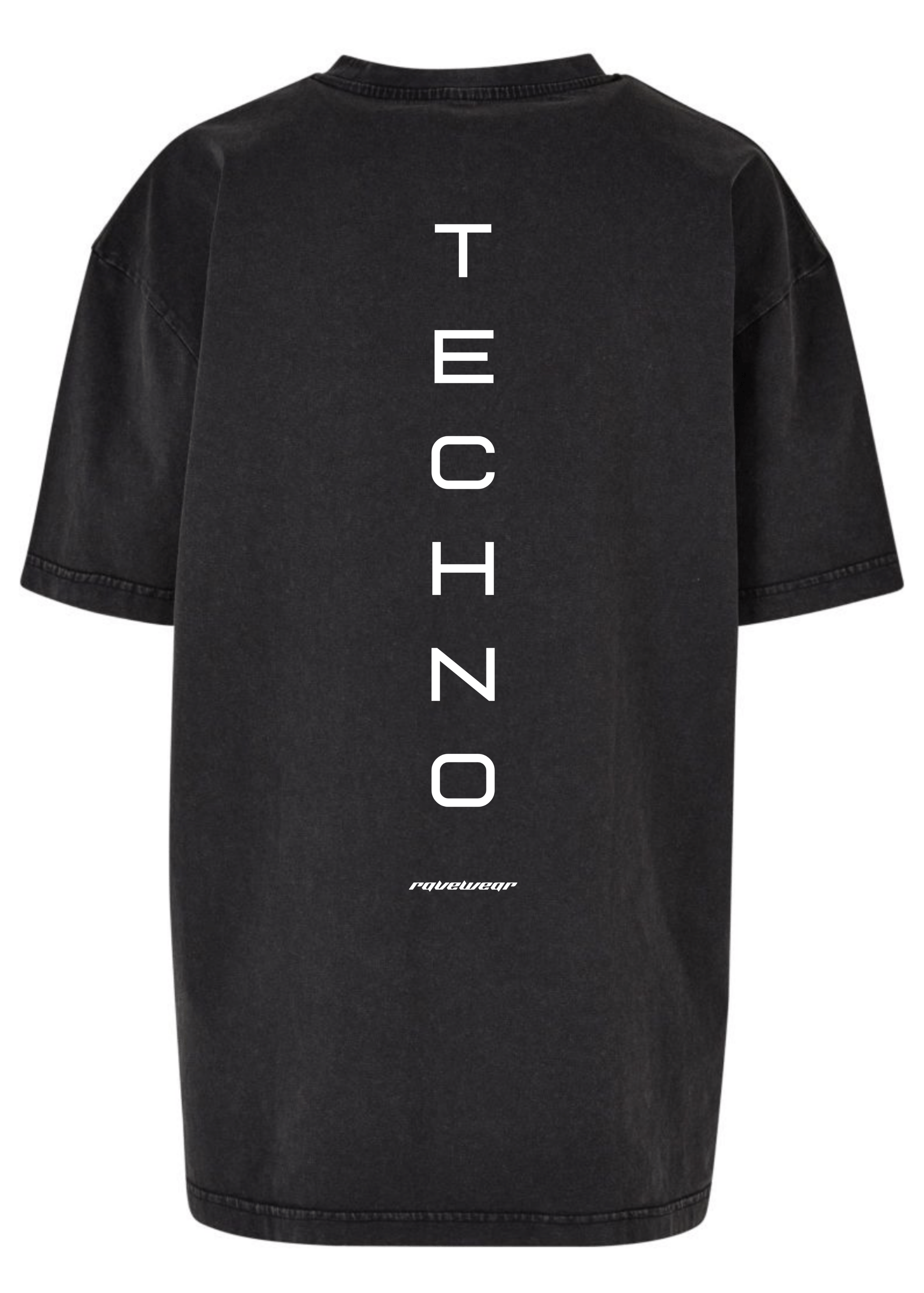 Just Techno Backprint - Damen Acid Oversized Shirt