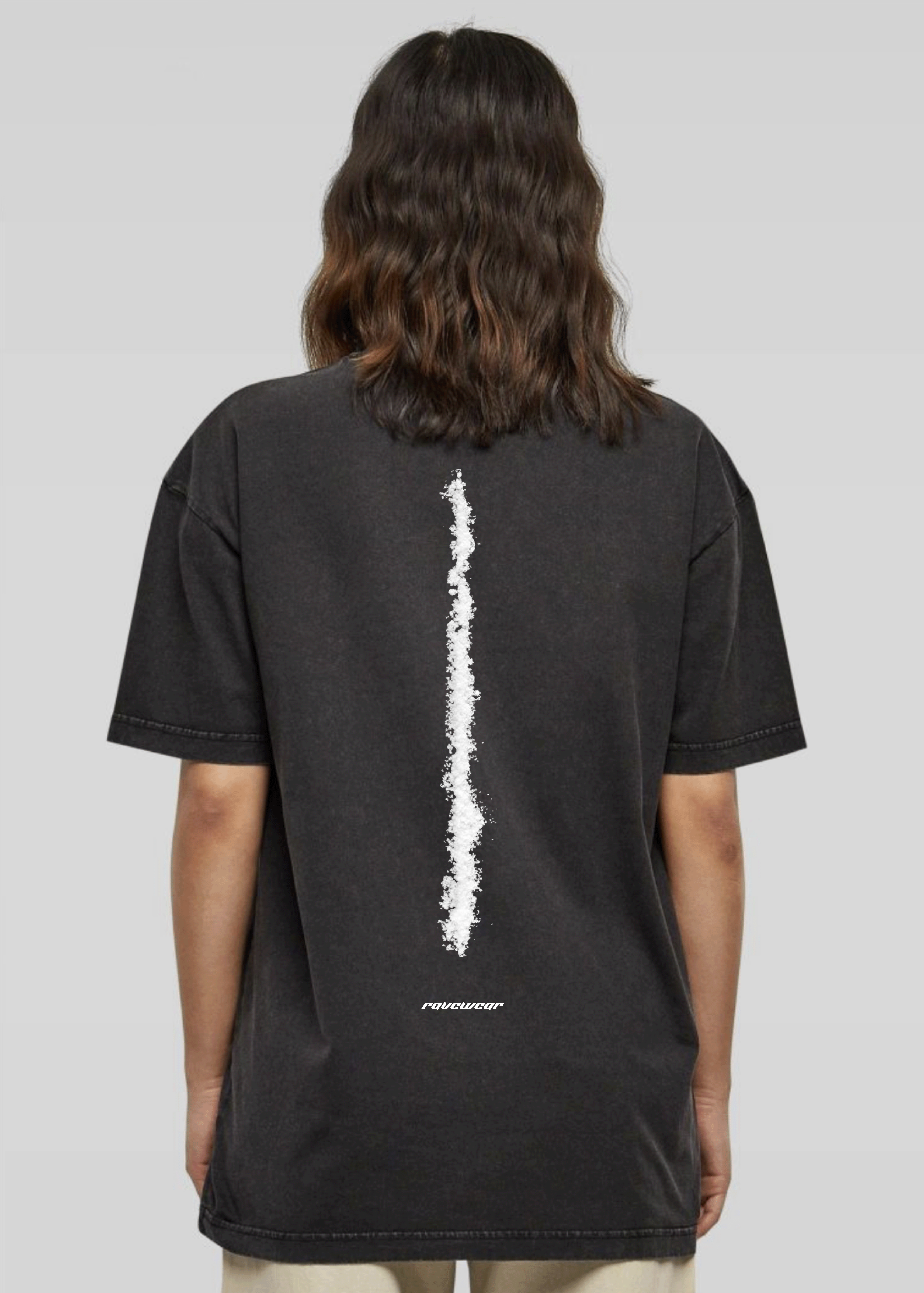 Snow white Backprint - Damen Acid Oversized Shirt