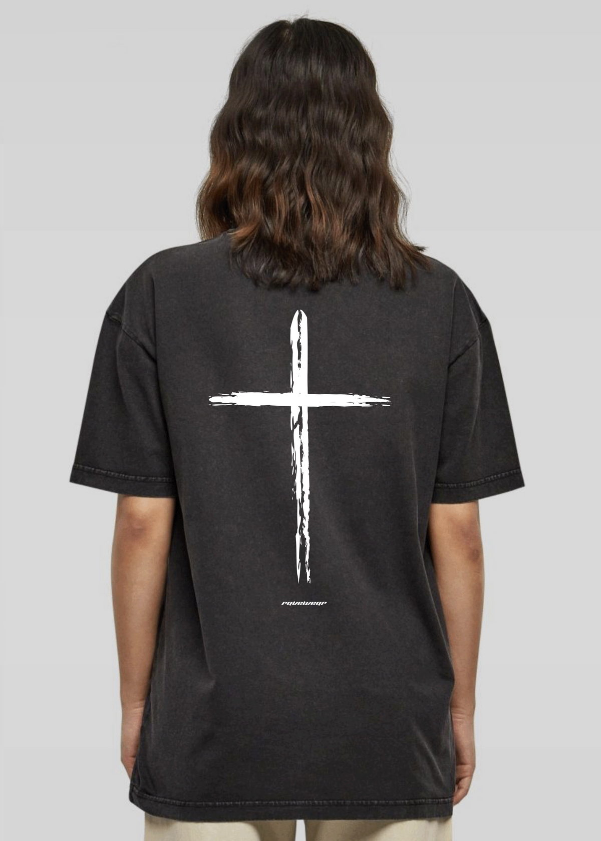 Holy Rave Backprint - Unisex Acid Oversized Shirt