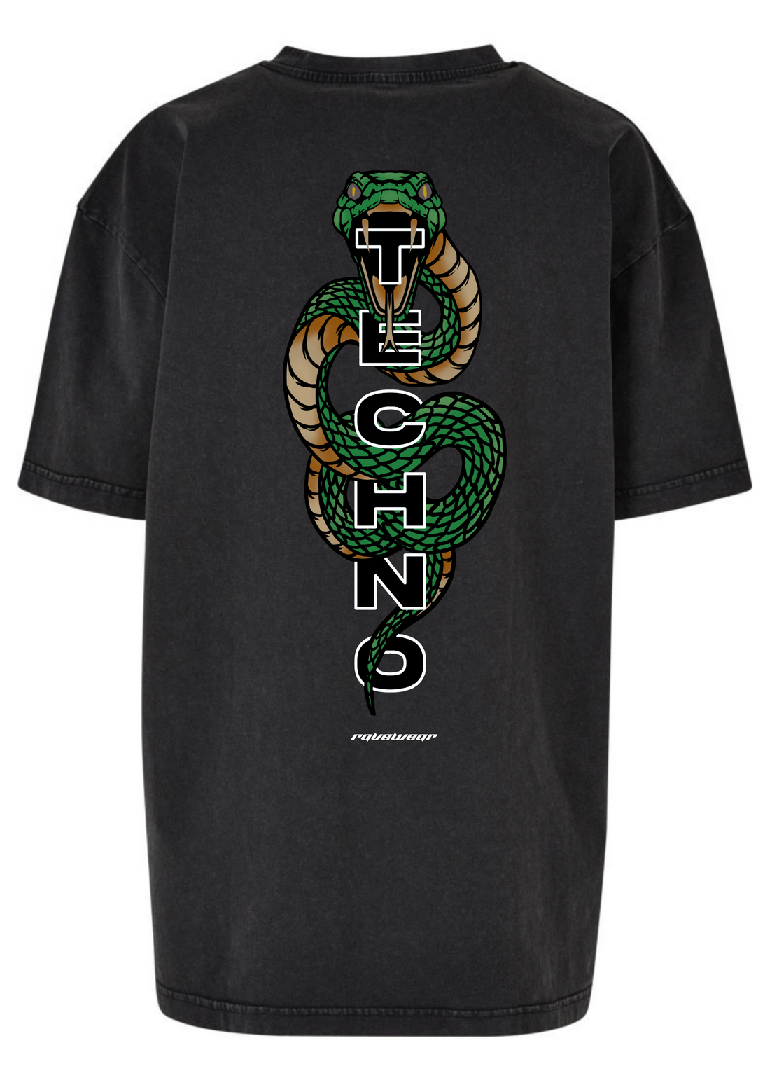 Techno Cobra Backprint - Damen Acid Oversized Shirt