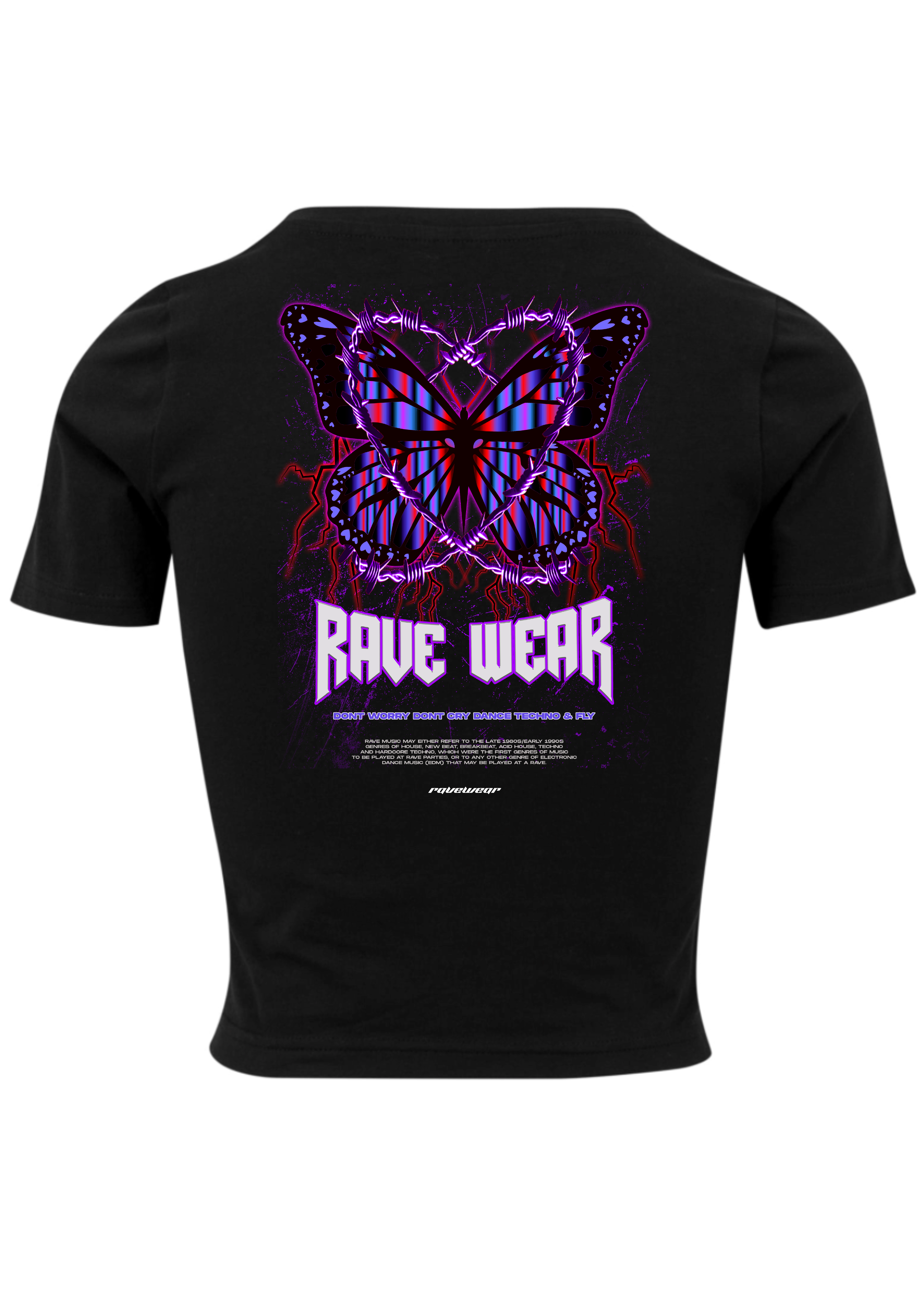 Chained Butterfly Backprint - Damen Crop Top