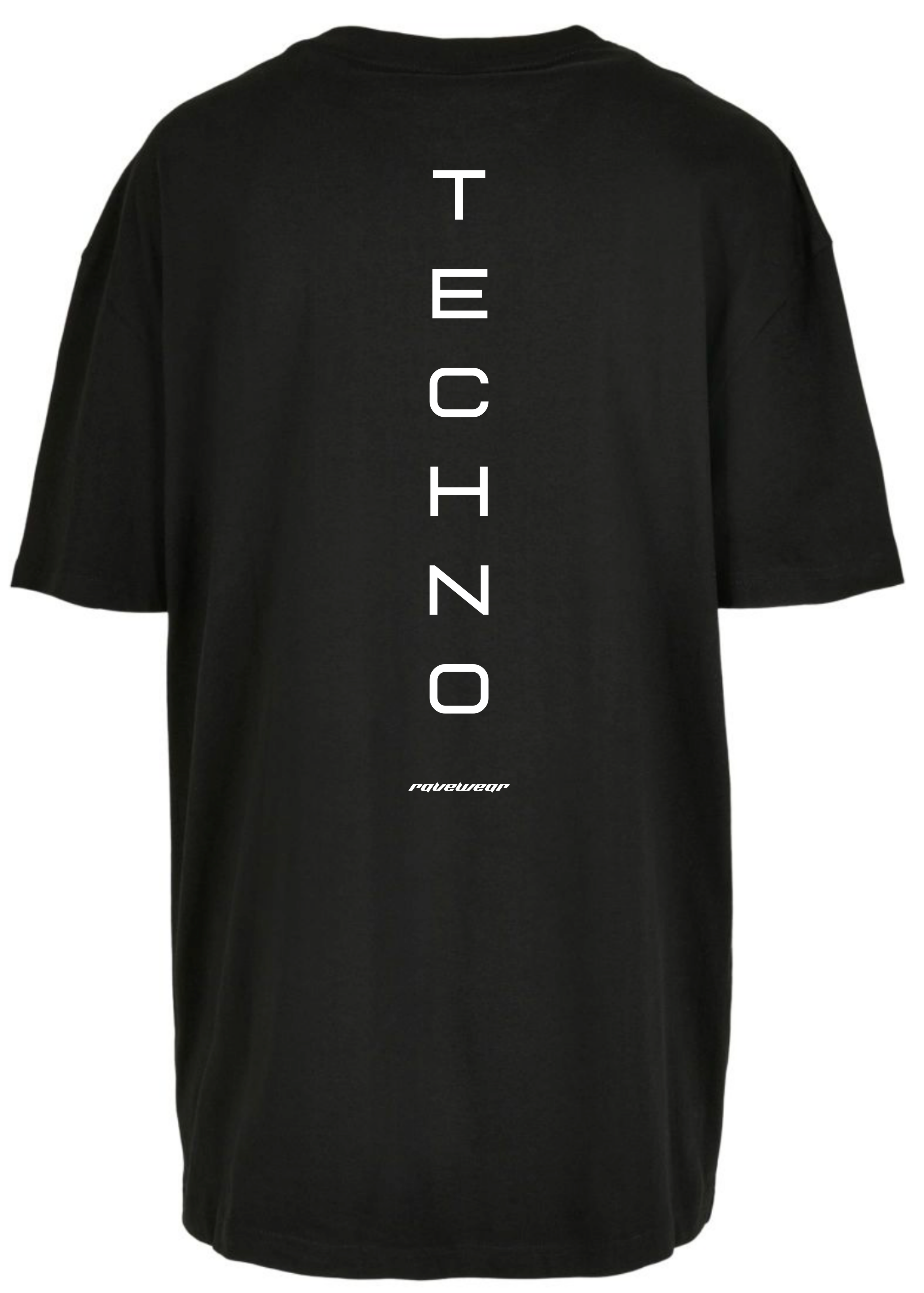 Just Techno Backprint - Damen Oversized Shirt