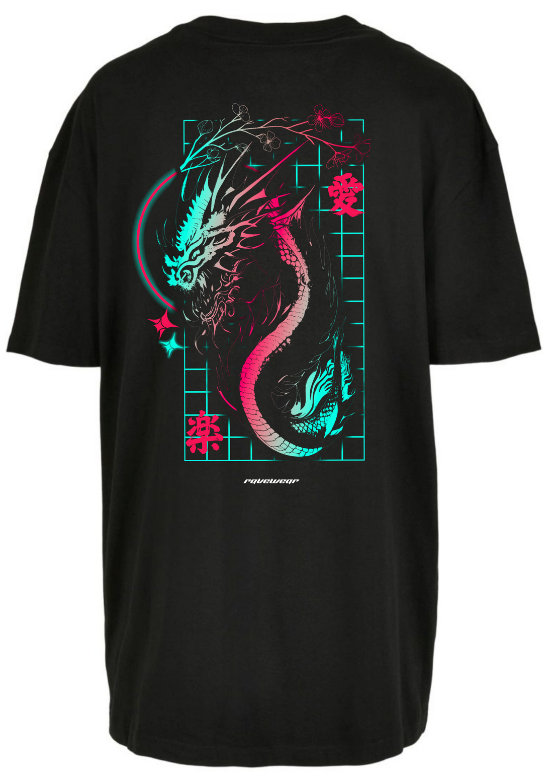 Techno Dragon Backprint - Damen Oversized Shirt