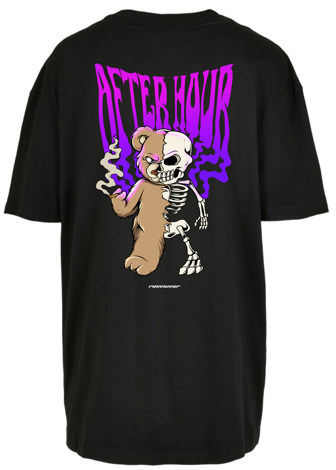 Afterhour Teddy Backprint - Damen Oversized Shirt