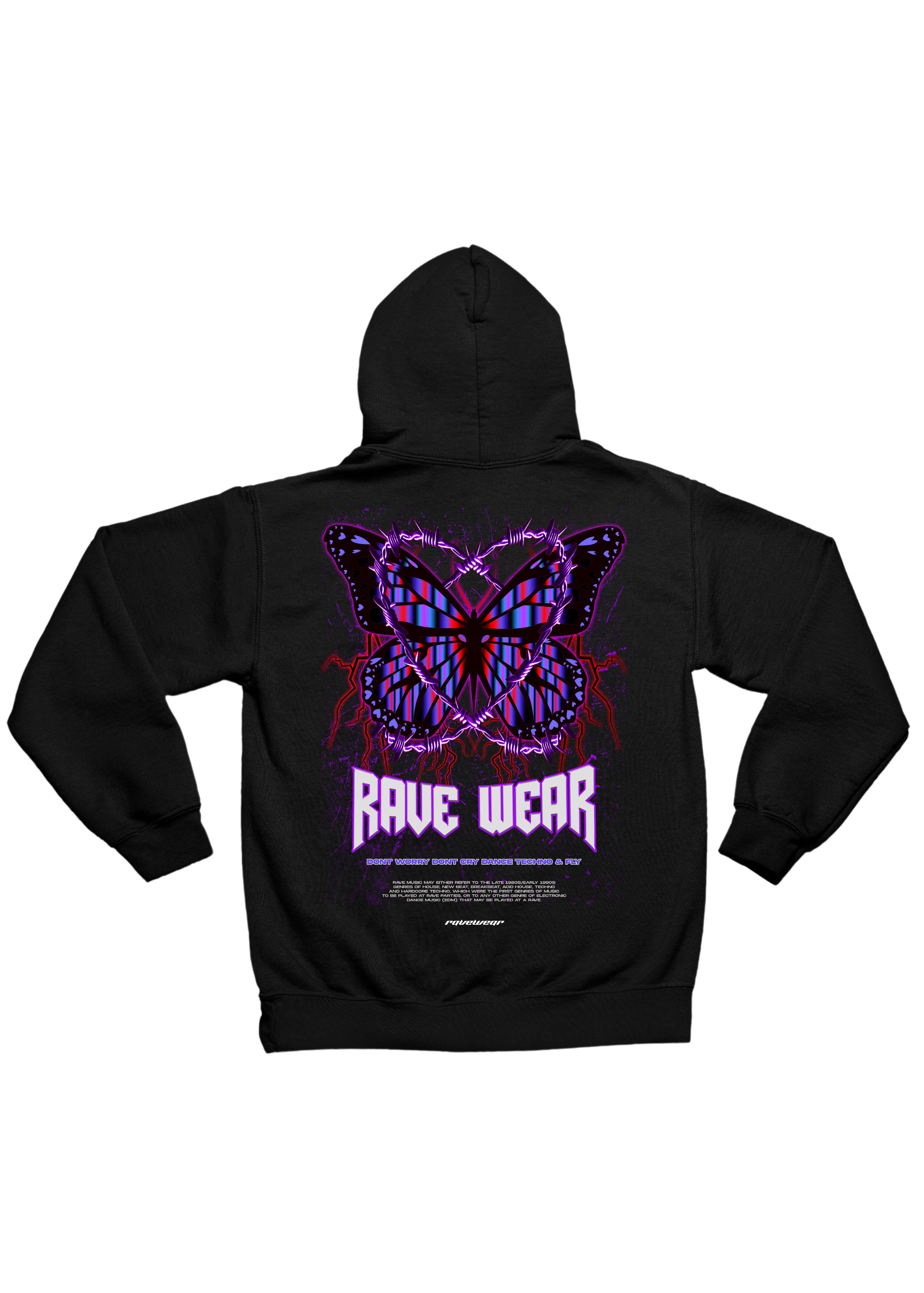 Chained Butterfly Backprint - Damen Oversized Hoodie