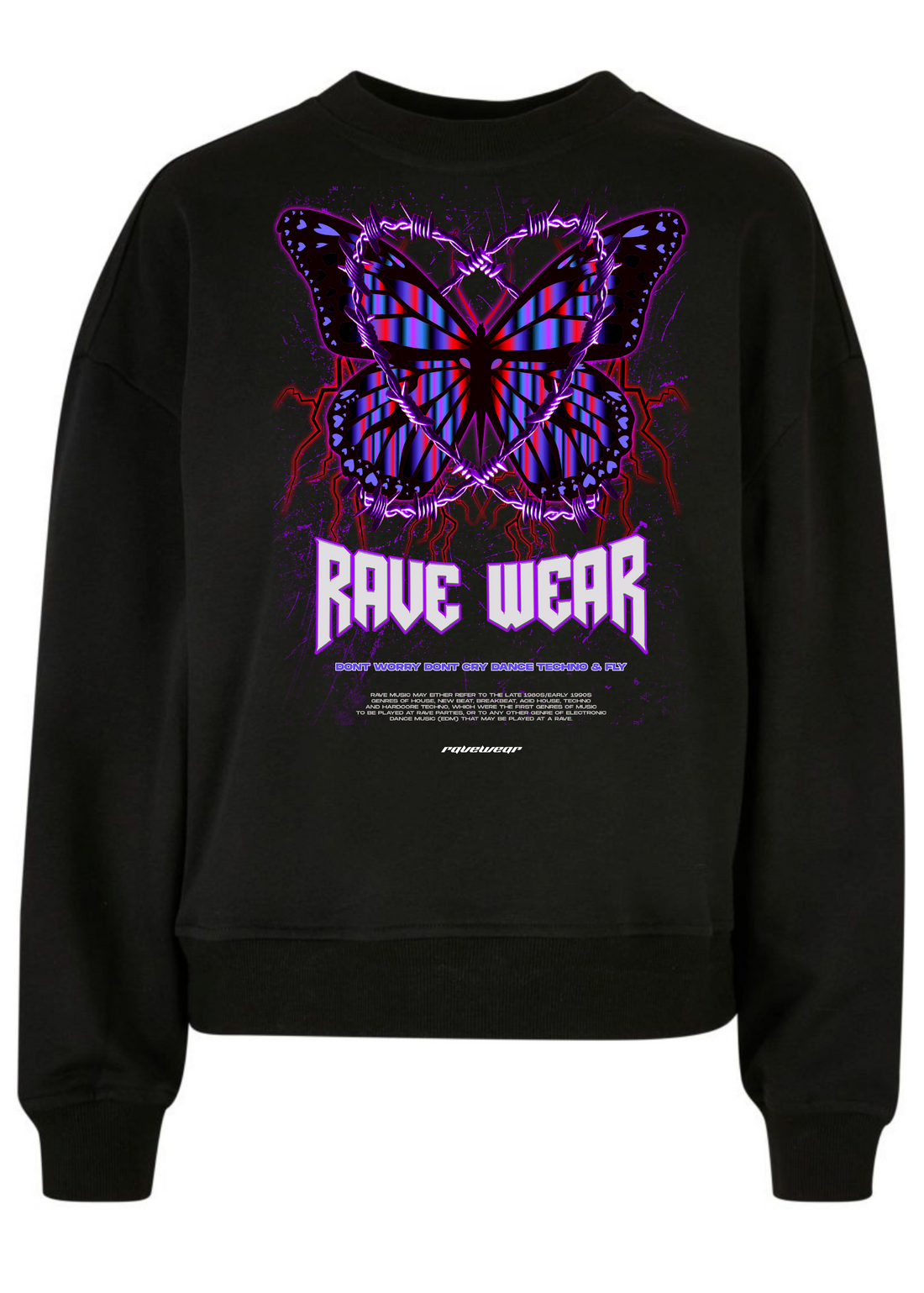 Chained Butterfly Backprint - Damen Oversized Sweatshirt