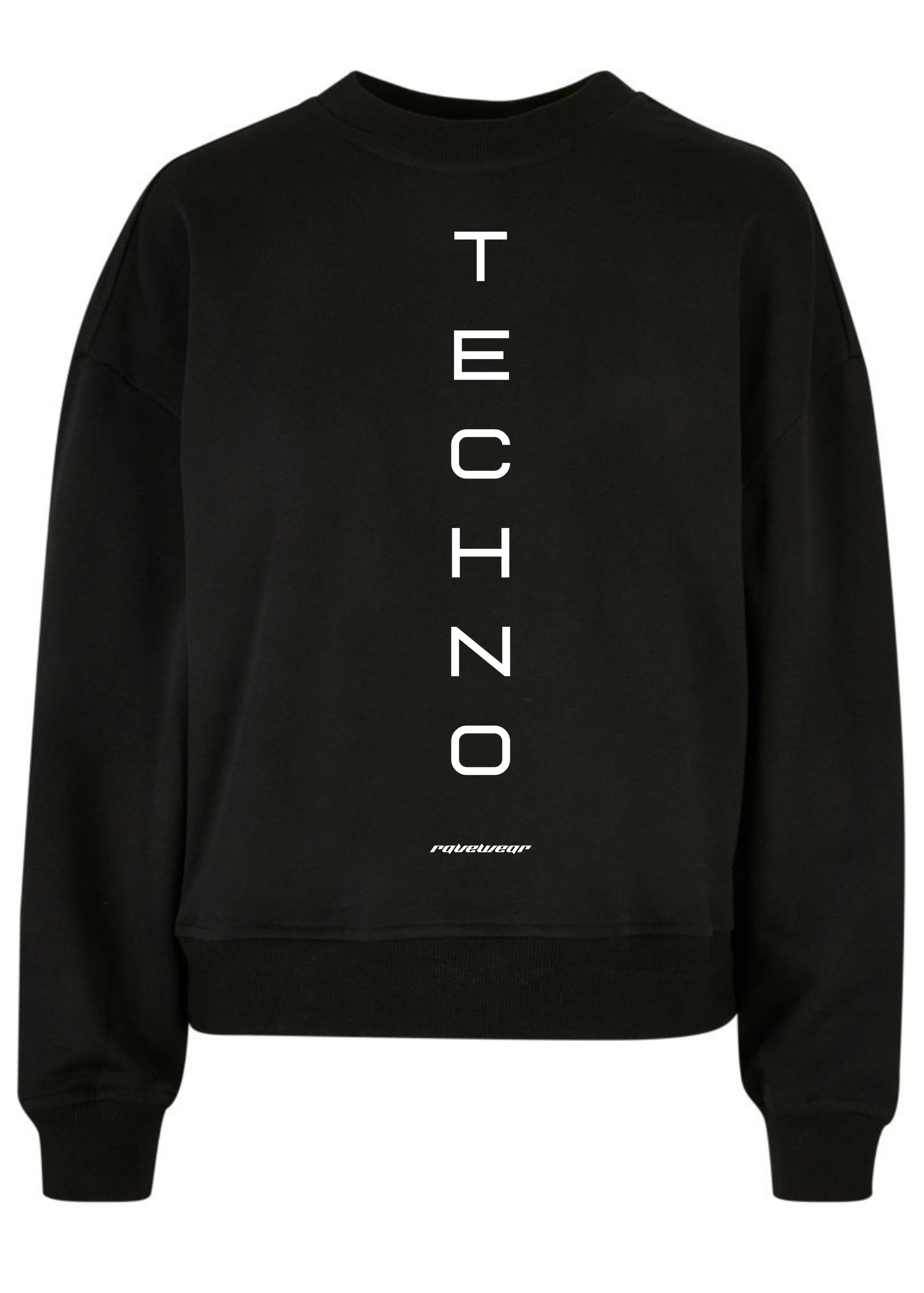 Just Techno Backprint - Damen Oversized Sweatshirt