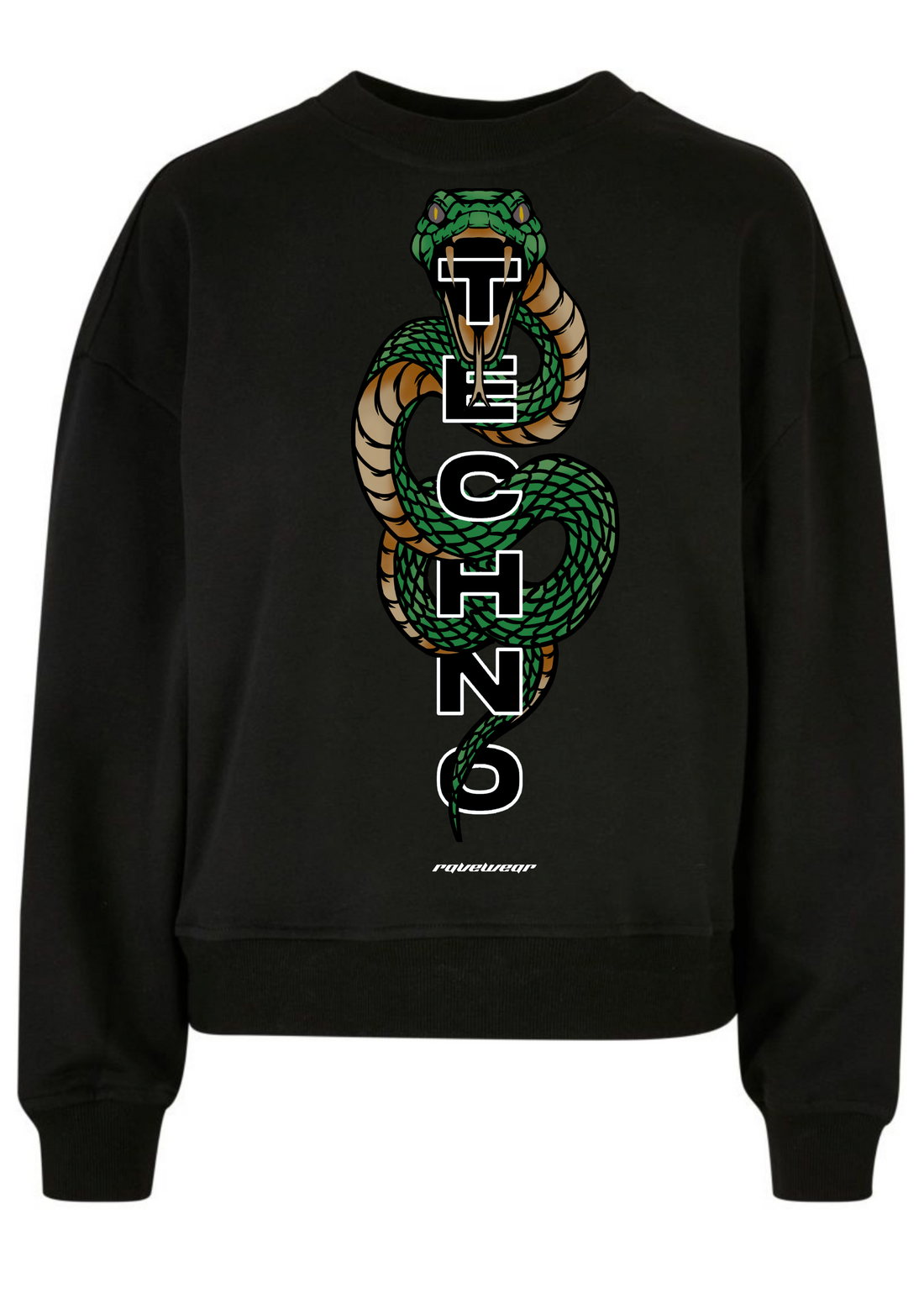 Techno Cobra Backprint - Damen Oversized Sweatshirt