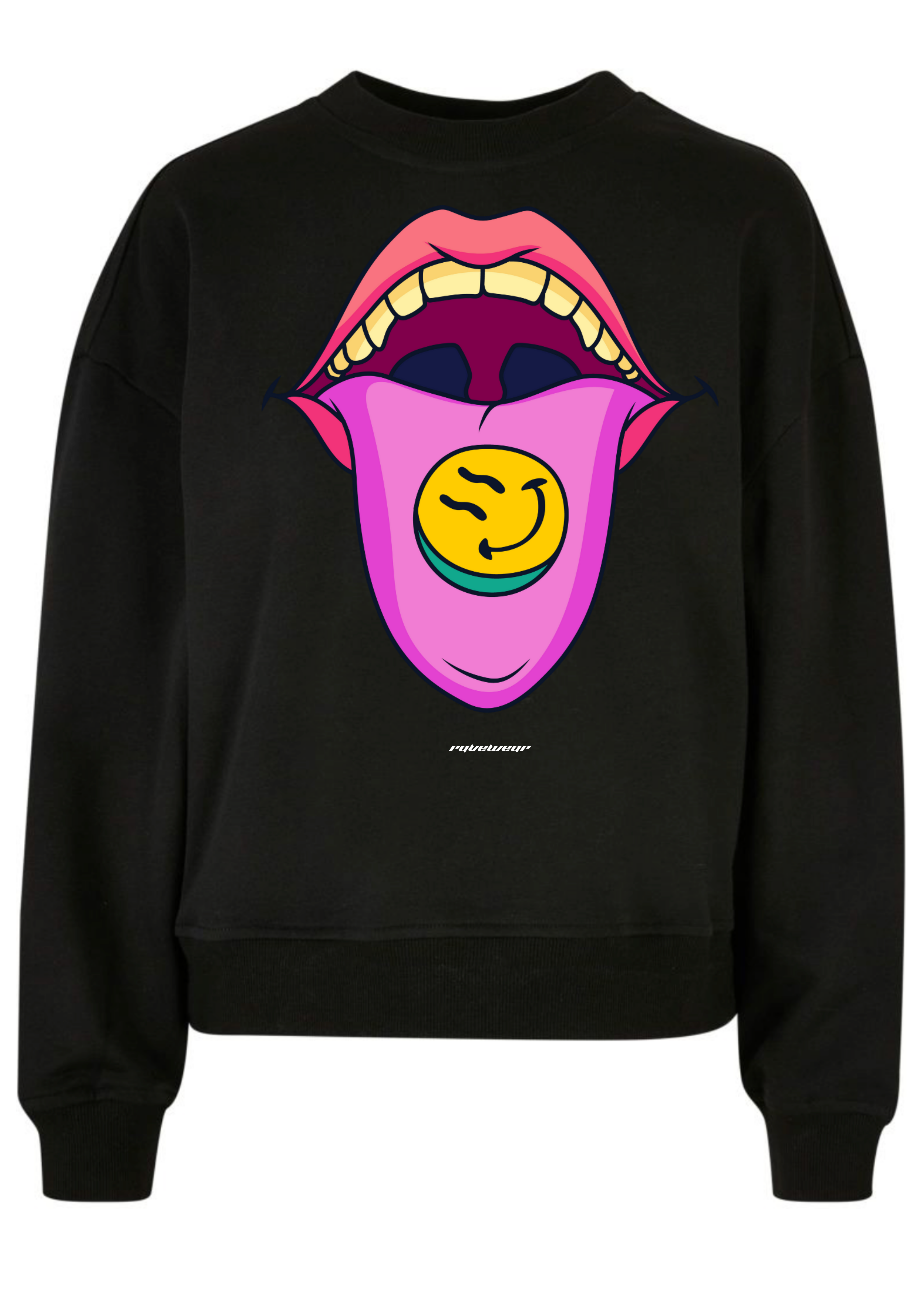 Happy Pills Backprint - Damen Oversized Sweatshirt