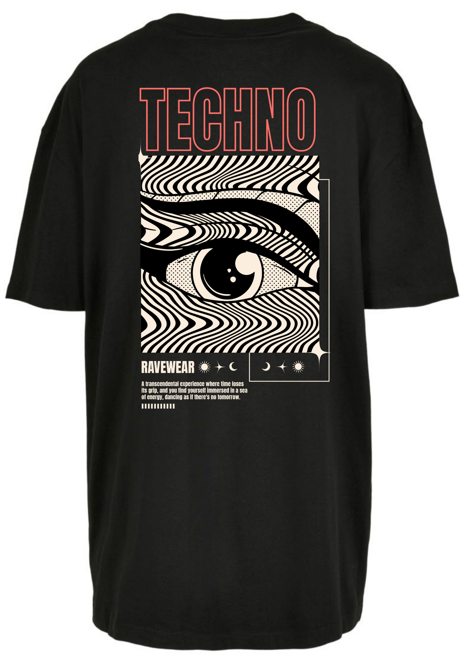 Technoeye Backprint - Damen Oversized Shirt