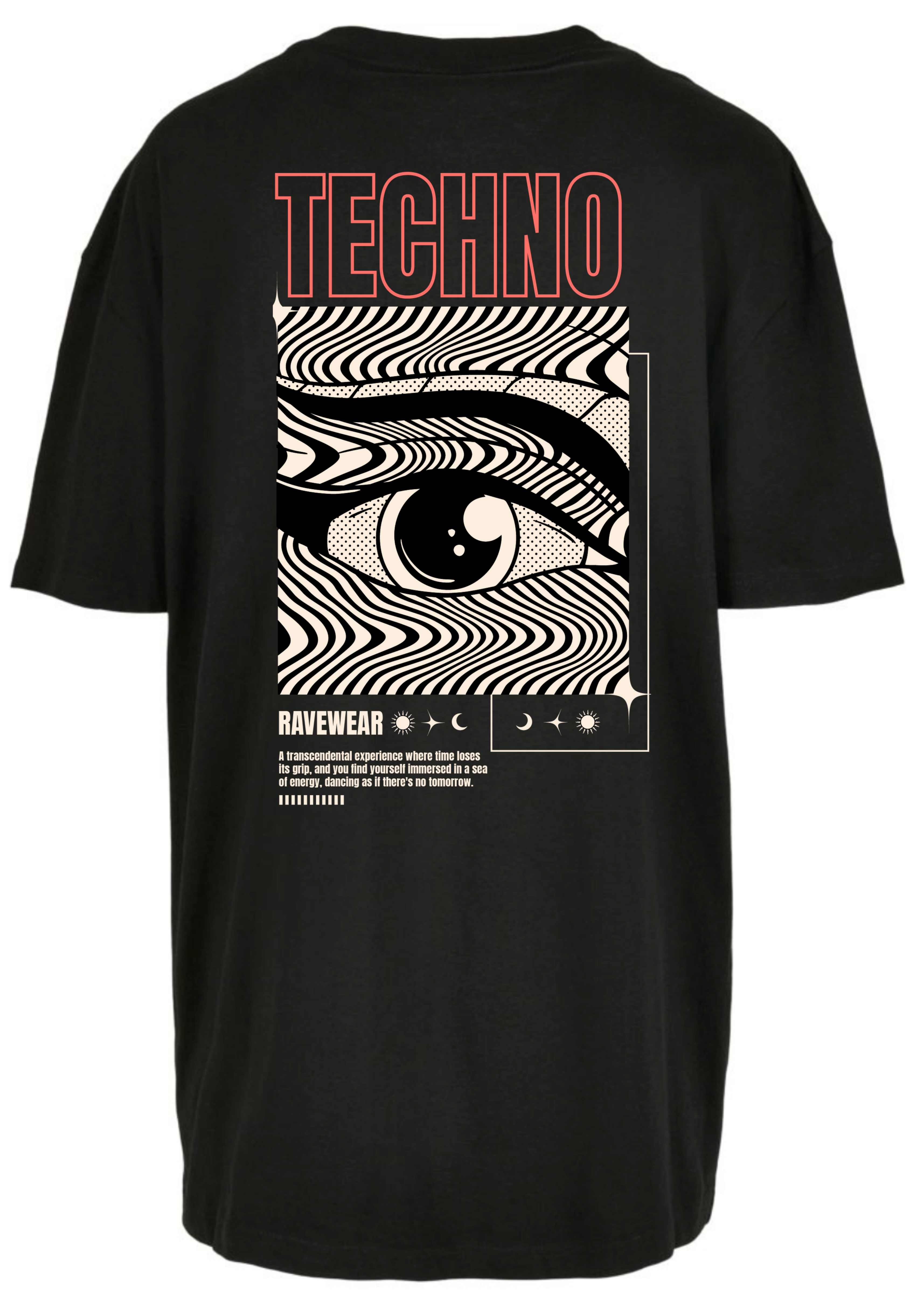 Technoeye Backprint - Damen Oversized Shirt