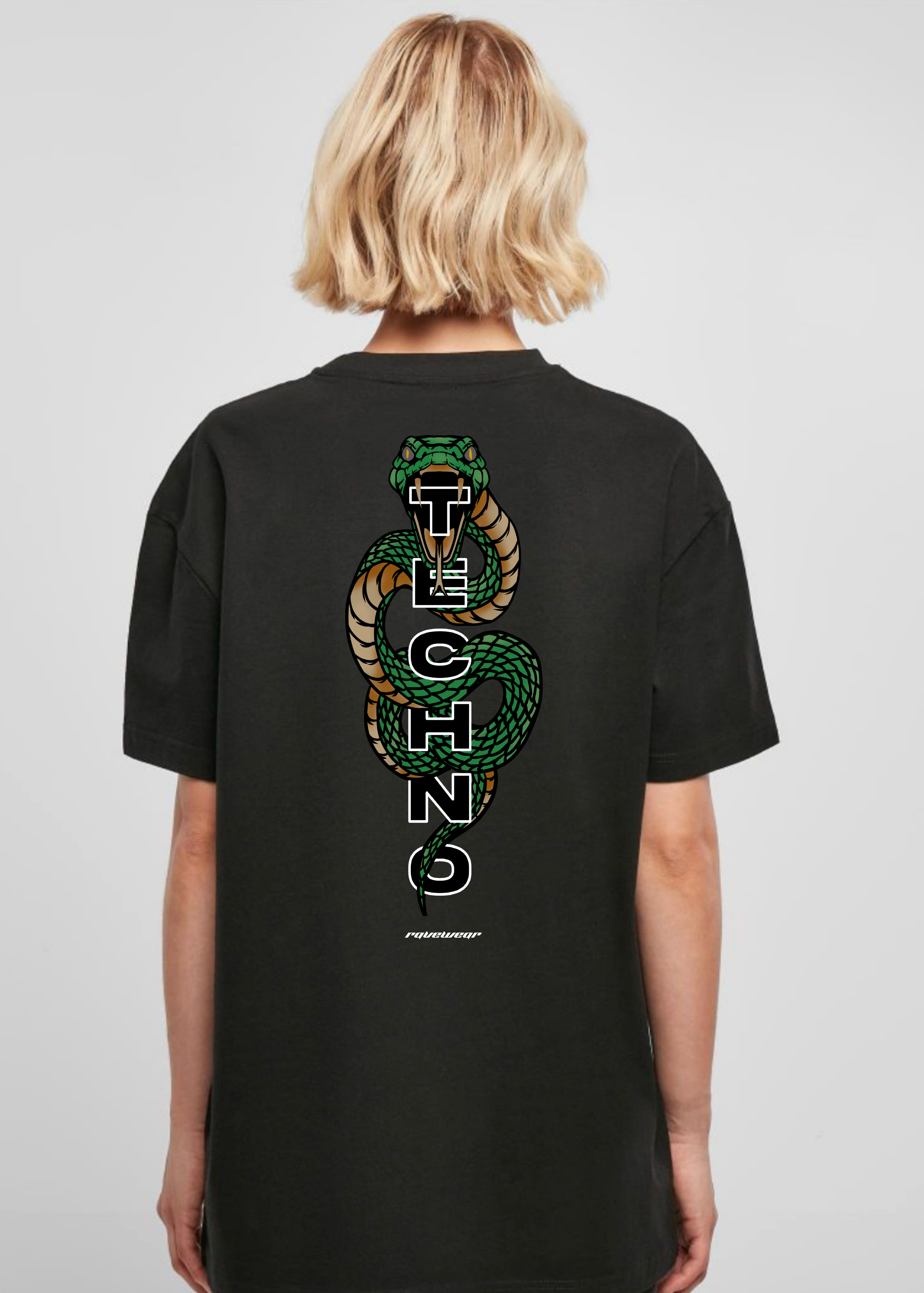 Techno Cobra Backprint - Damen Oversized Shirt