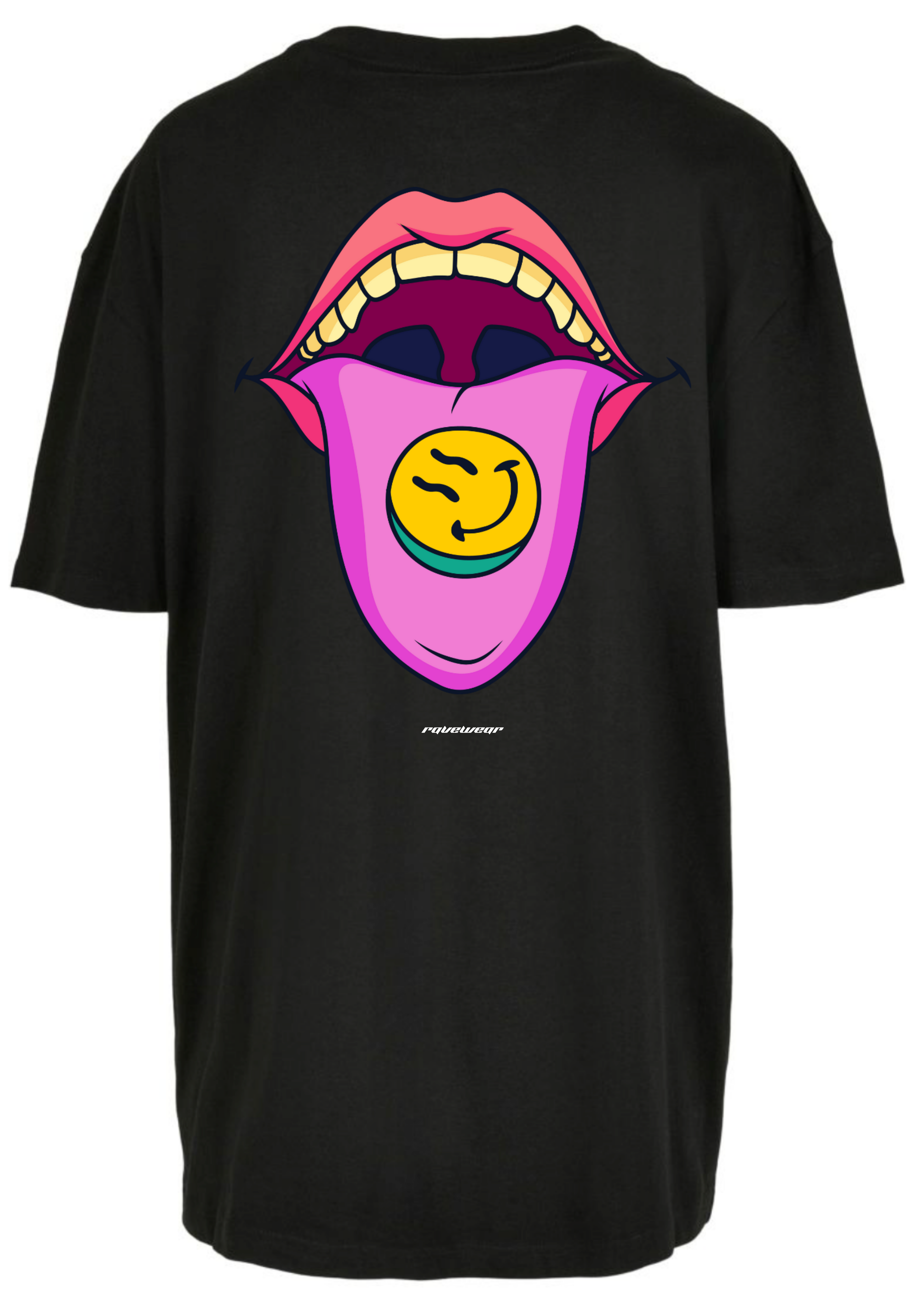 Happy Pills Backprint - Damen Oversized Shirt