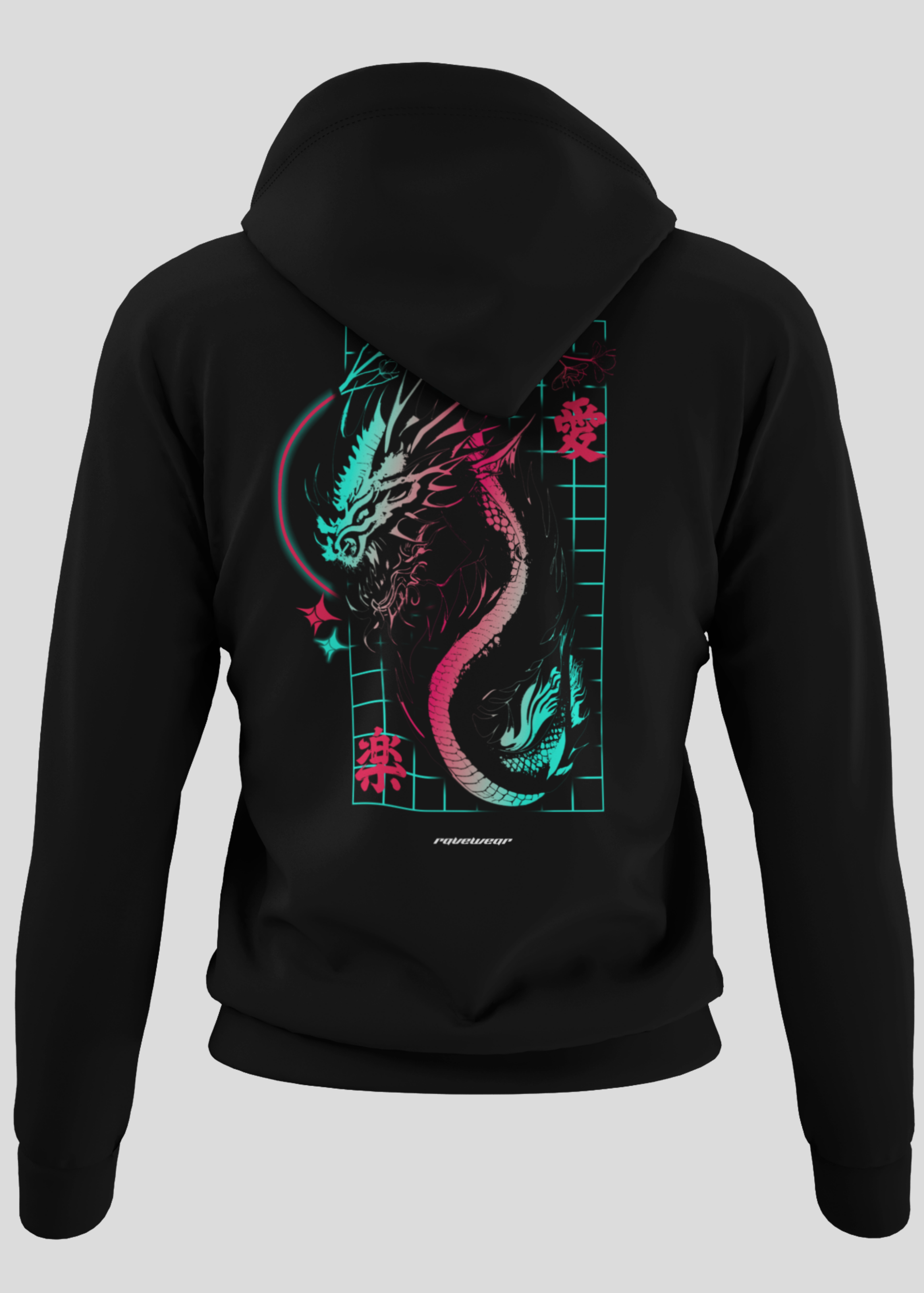 Techno Dragon Backprint - Damen Oversized Zipper