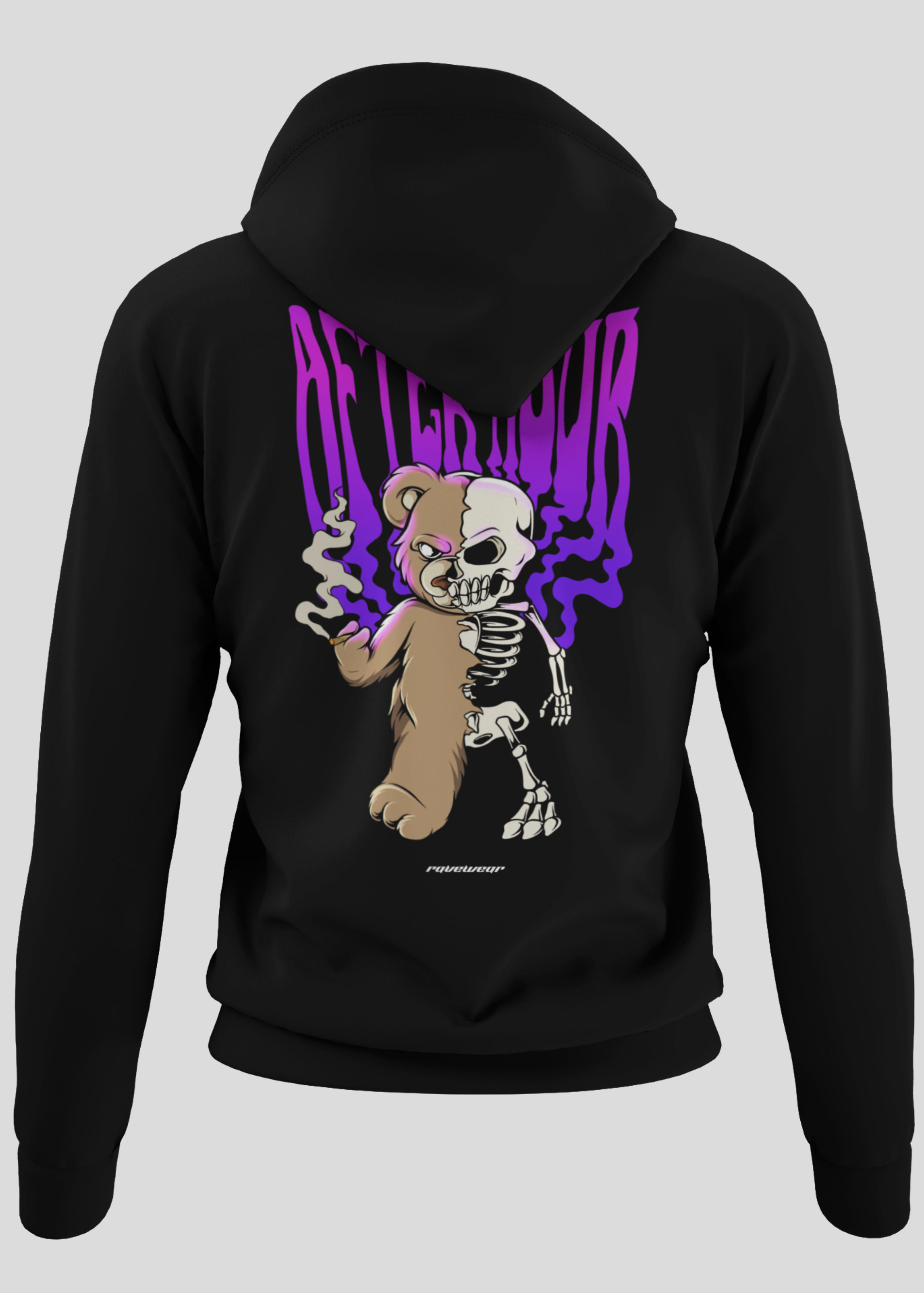 Afterhour Teddy Backprint - Damen Oversized Zipper