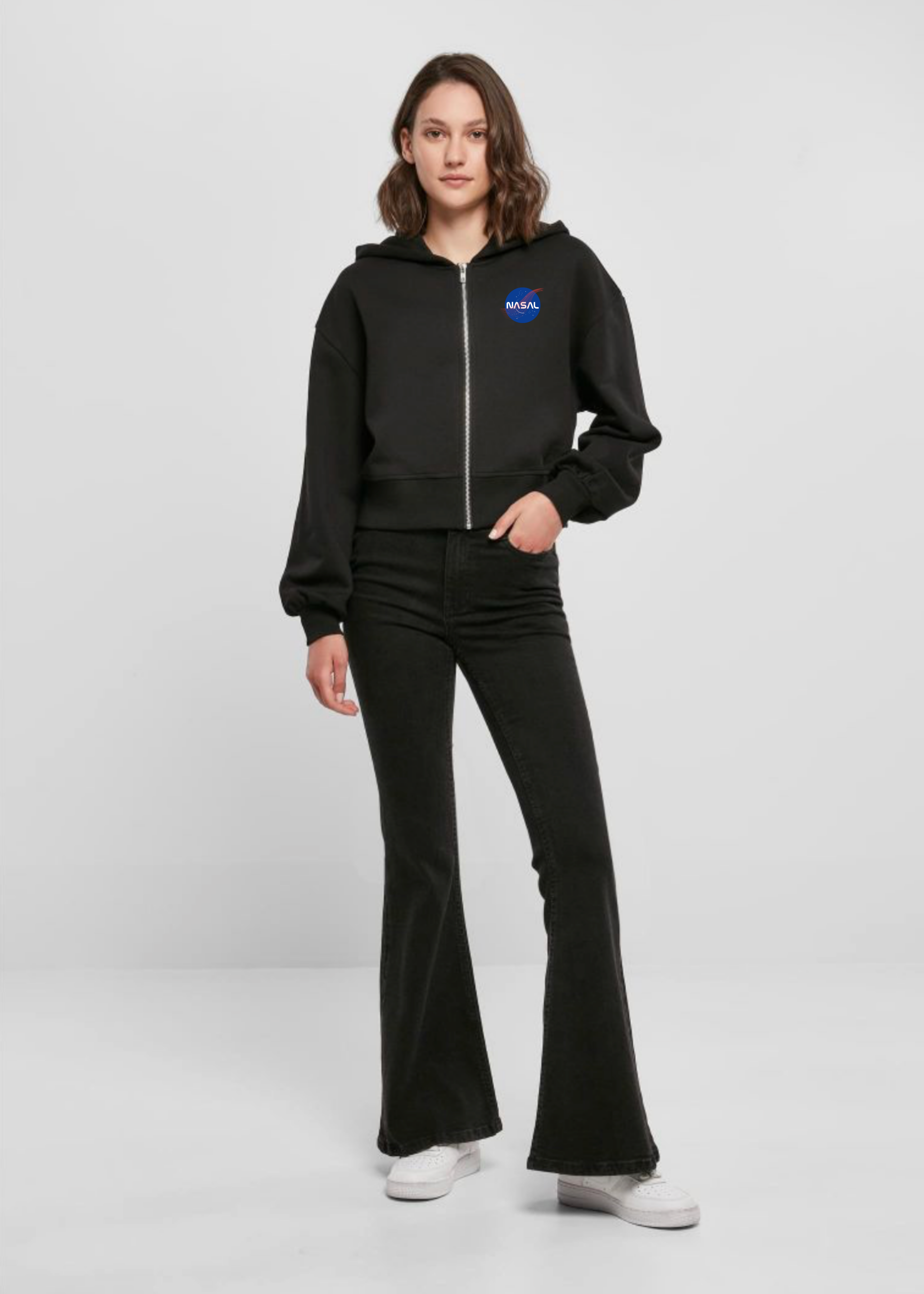 Nasal Frontprint - Damen Oversized Zipper