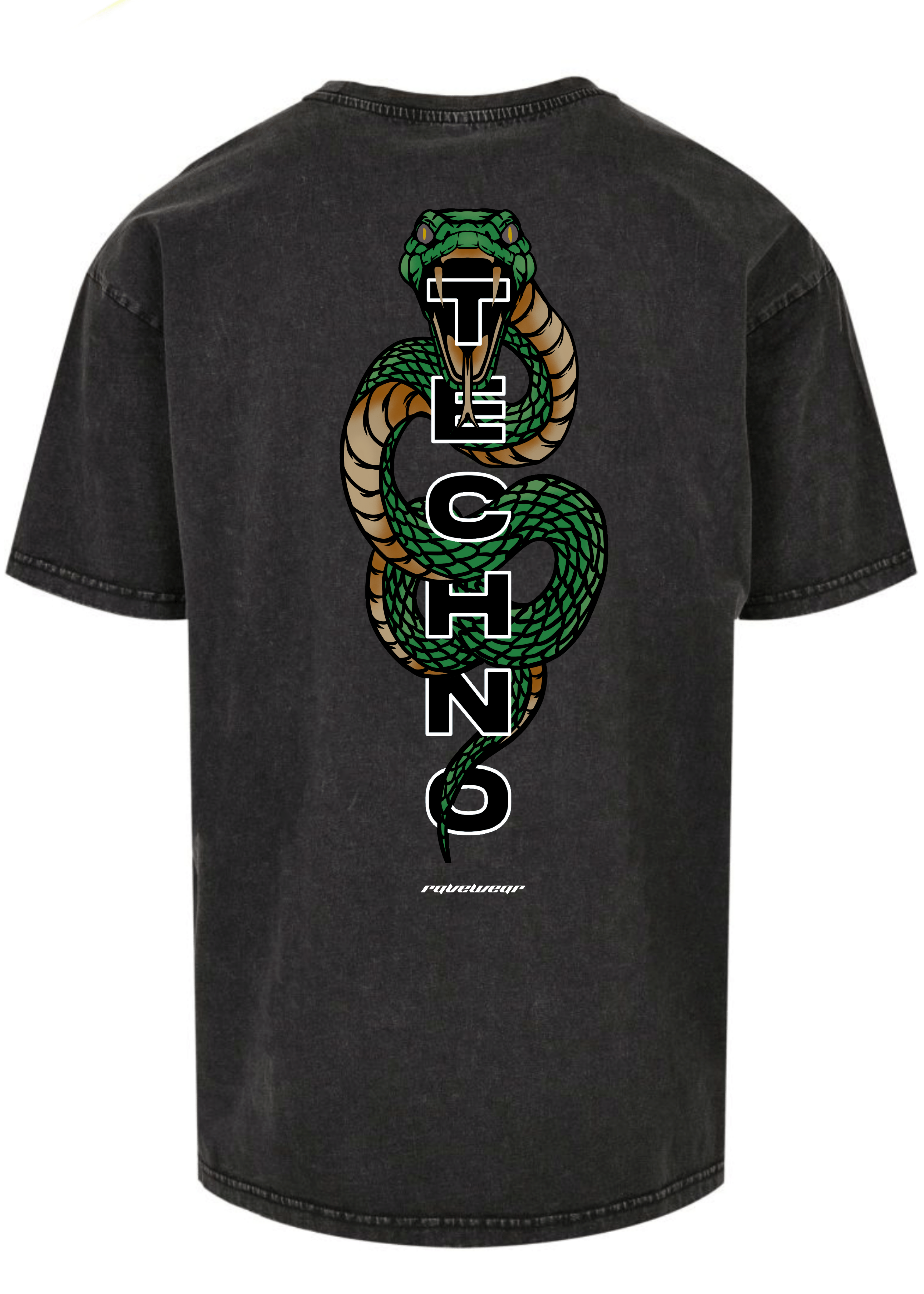 Techno Cobra Backprint - Herren Acid Oversized Shirt
