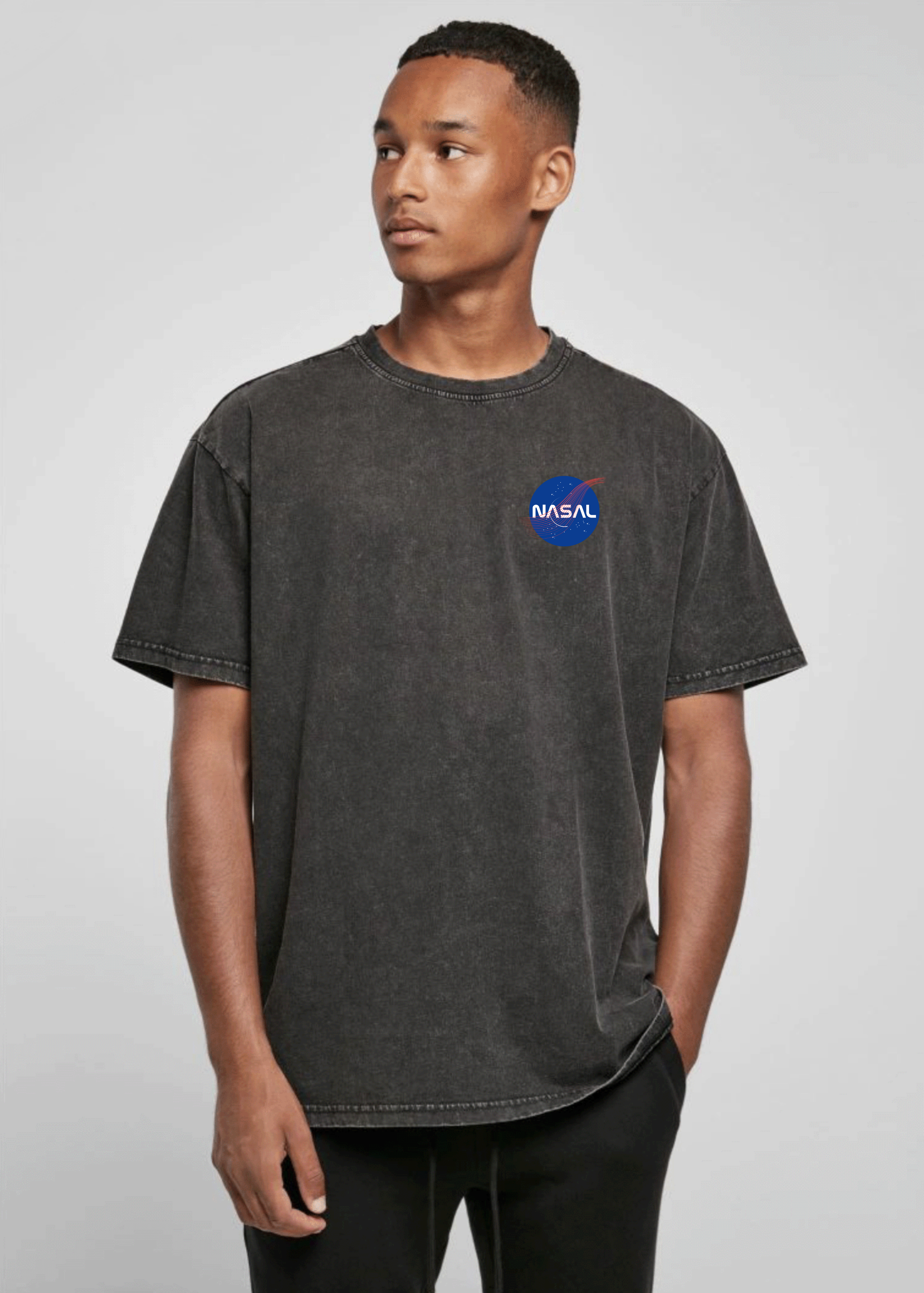 Nasal Frontprint - Herren Acid Oversized Shirt