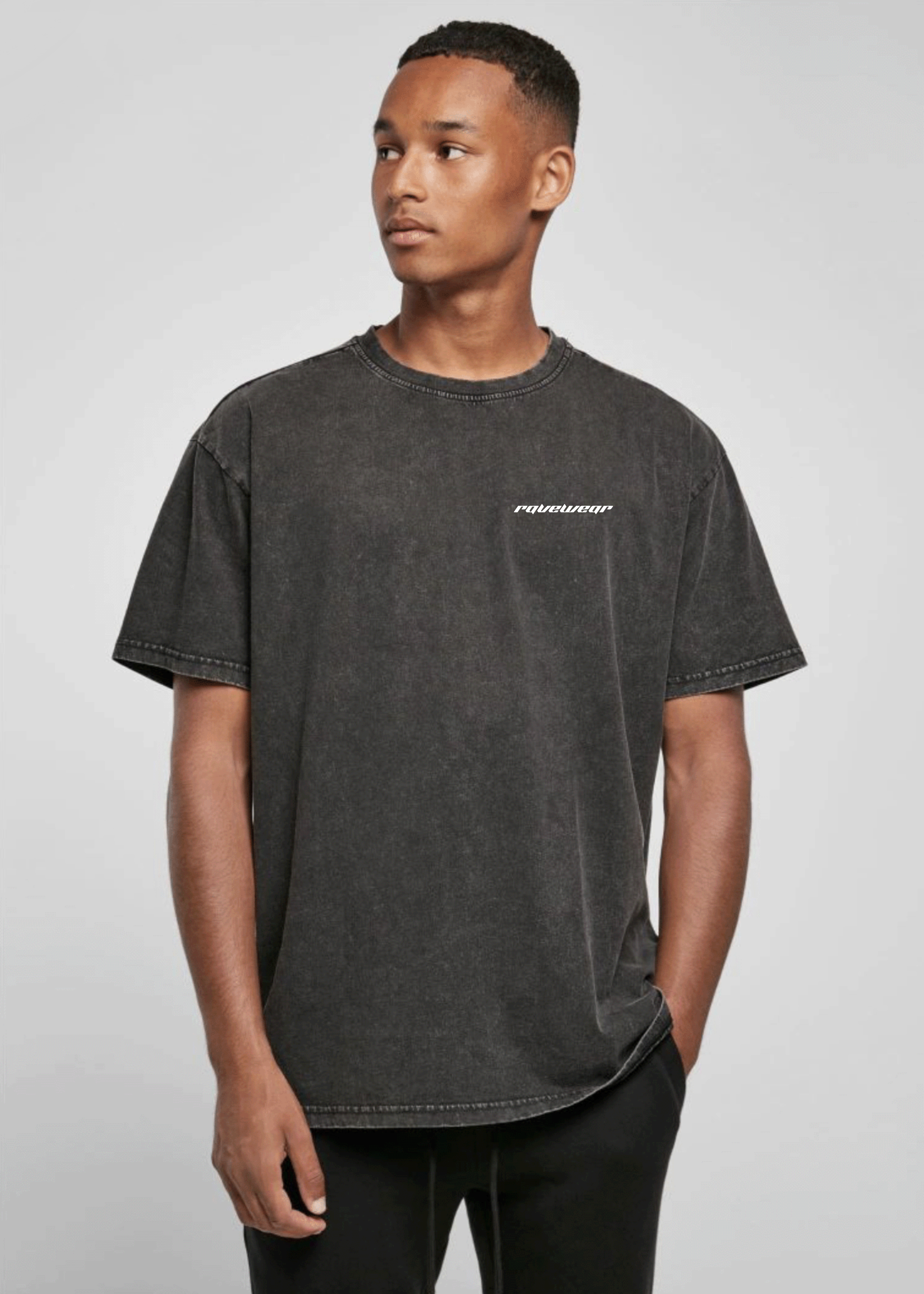 Snow white Backprint - Herren Acid Oversized Shirt