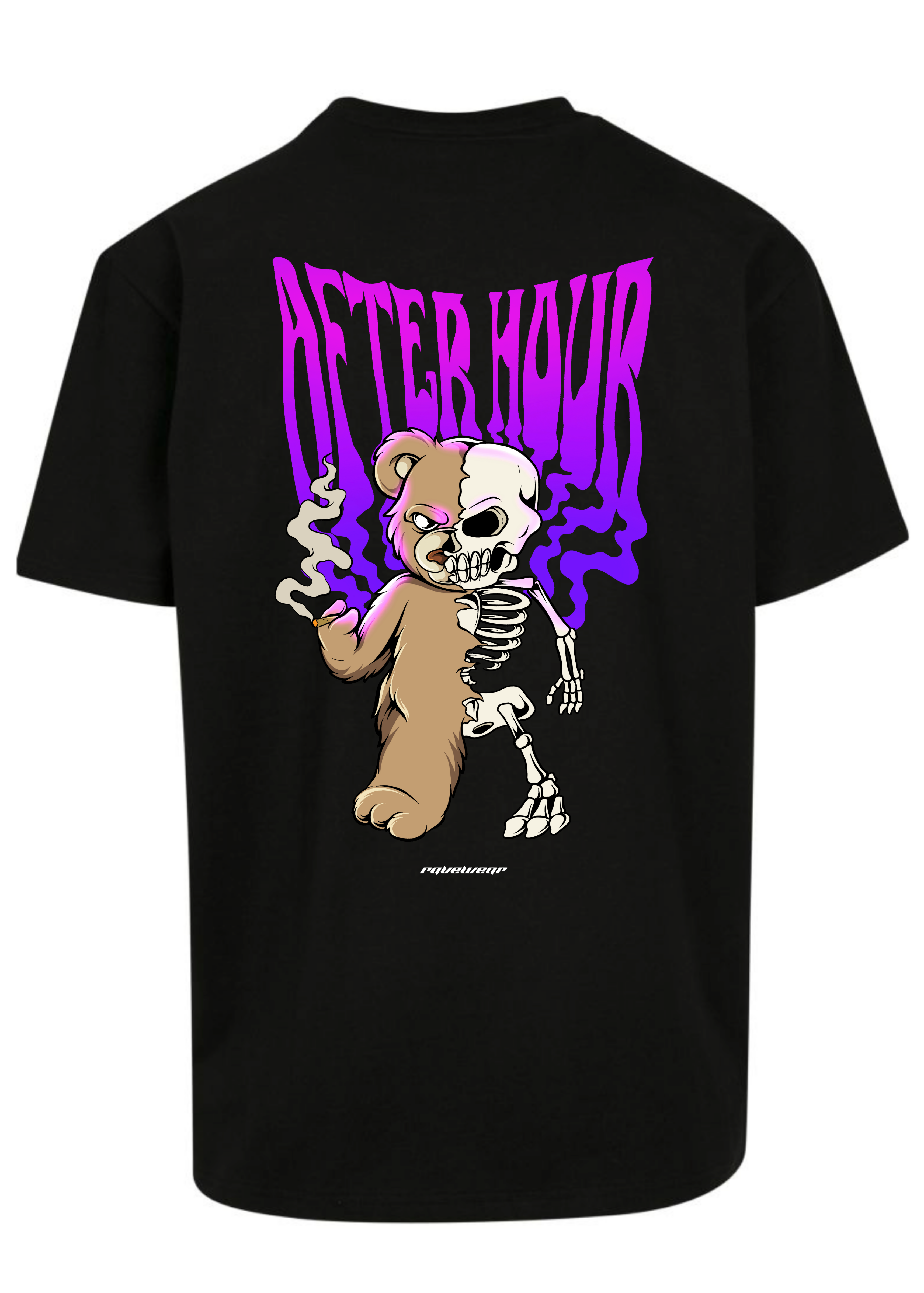 Afterhour Teddy Backprint - Herren Oversized Shirt