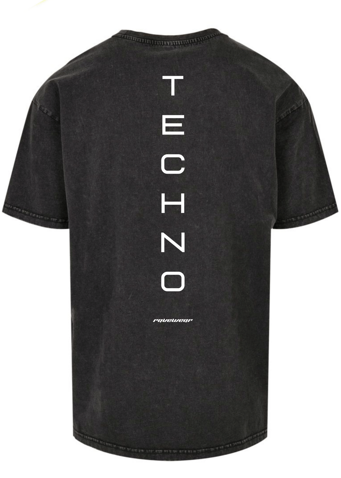 Just Techno Backprint - Herren Acid Oversized Shirt