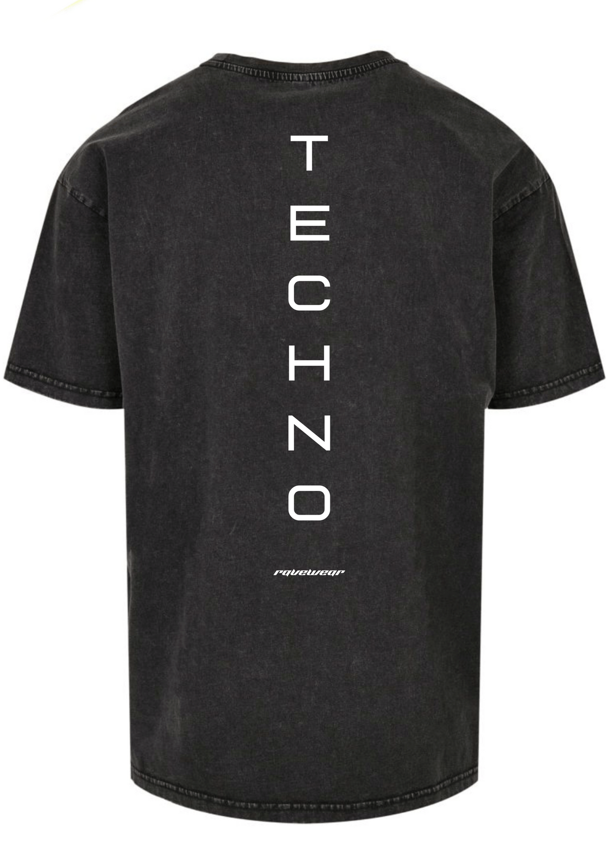 Just Techno Backprint - Unisex Acid Oversized Shirt