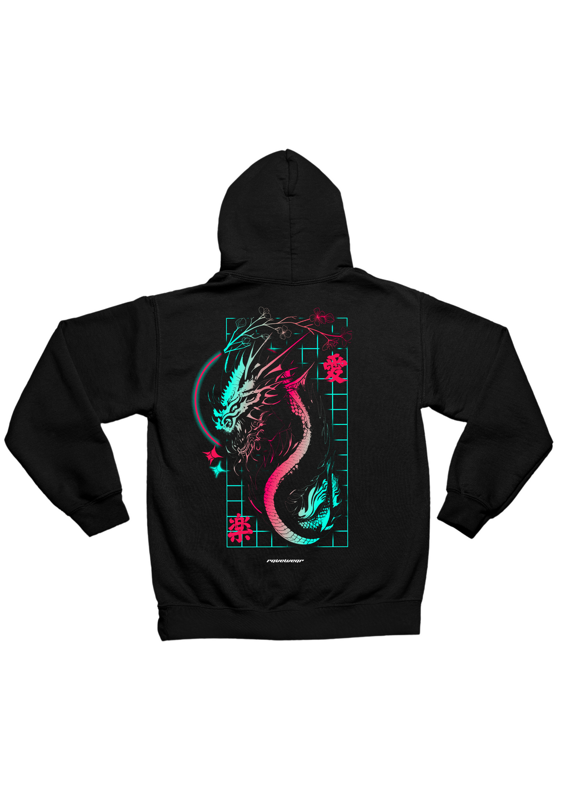 Techno Dragon Backprint - Herren Oversized Hoodie
