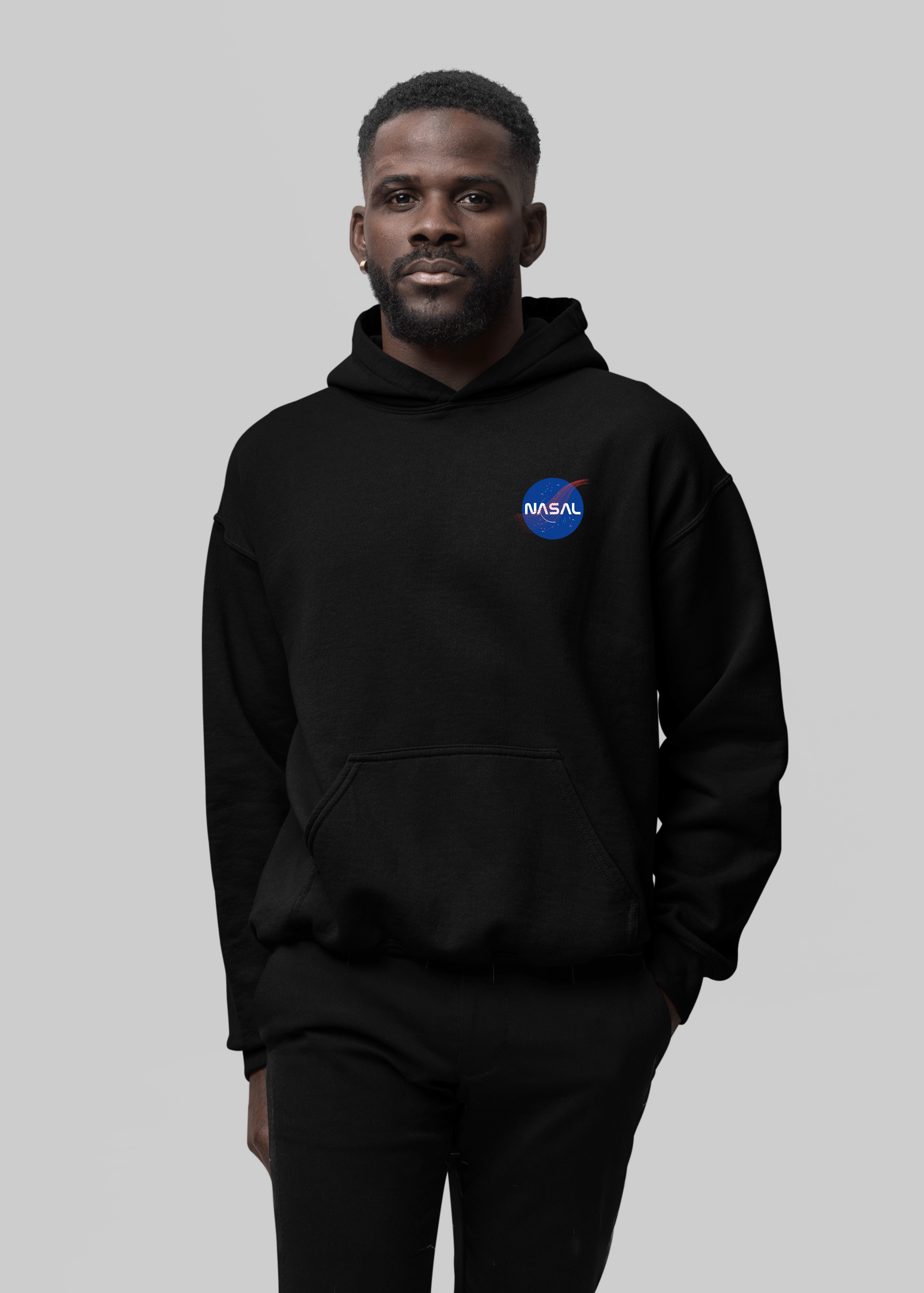 Nasal Frontprint - Herren Oversized Hoodie