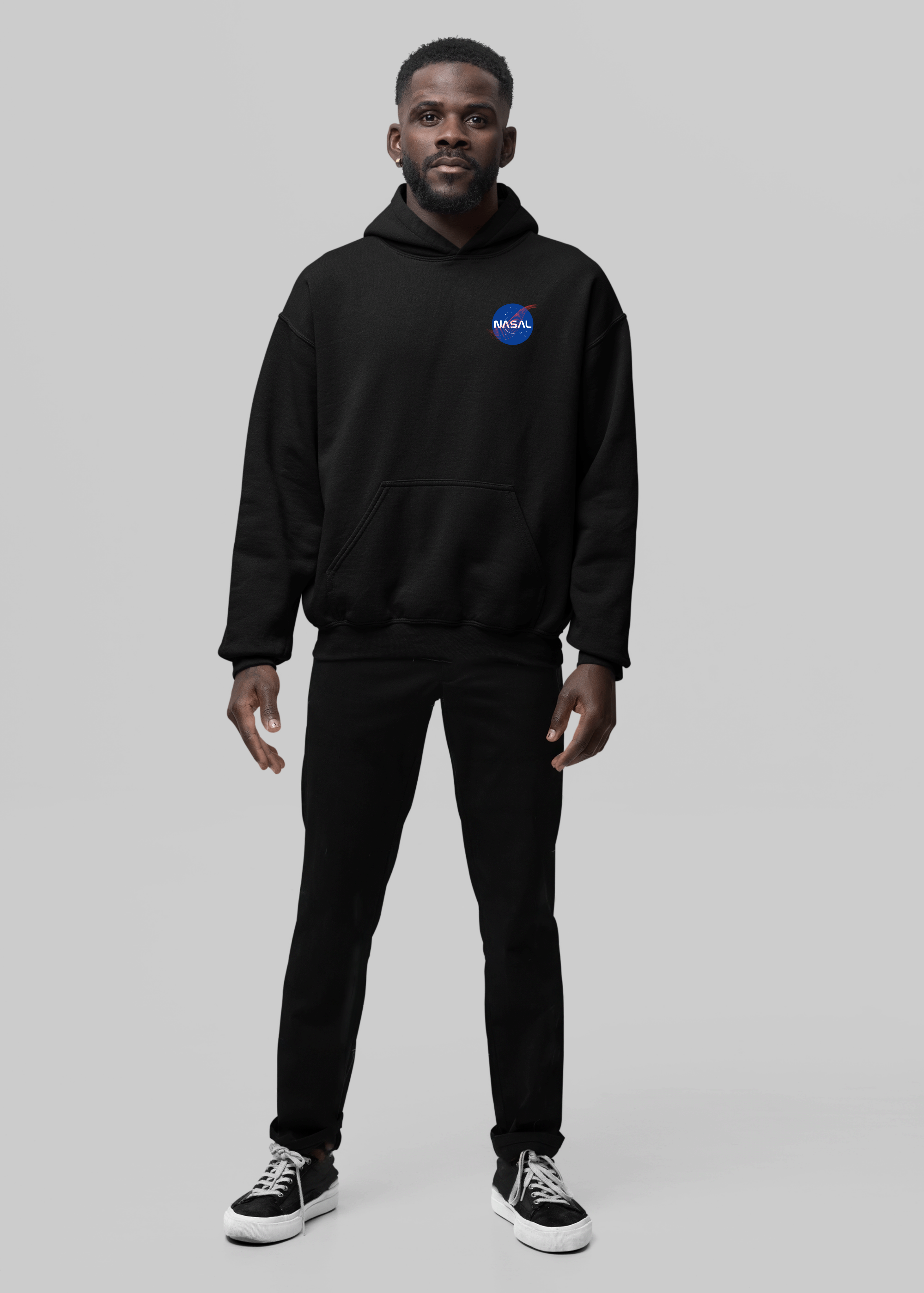 Nasal Frontprint - Herren Oversized Hoodie