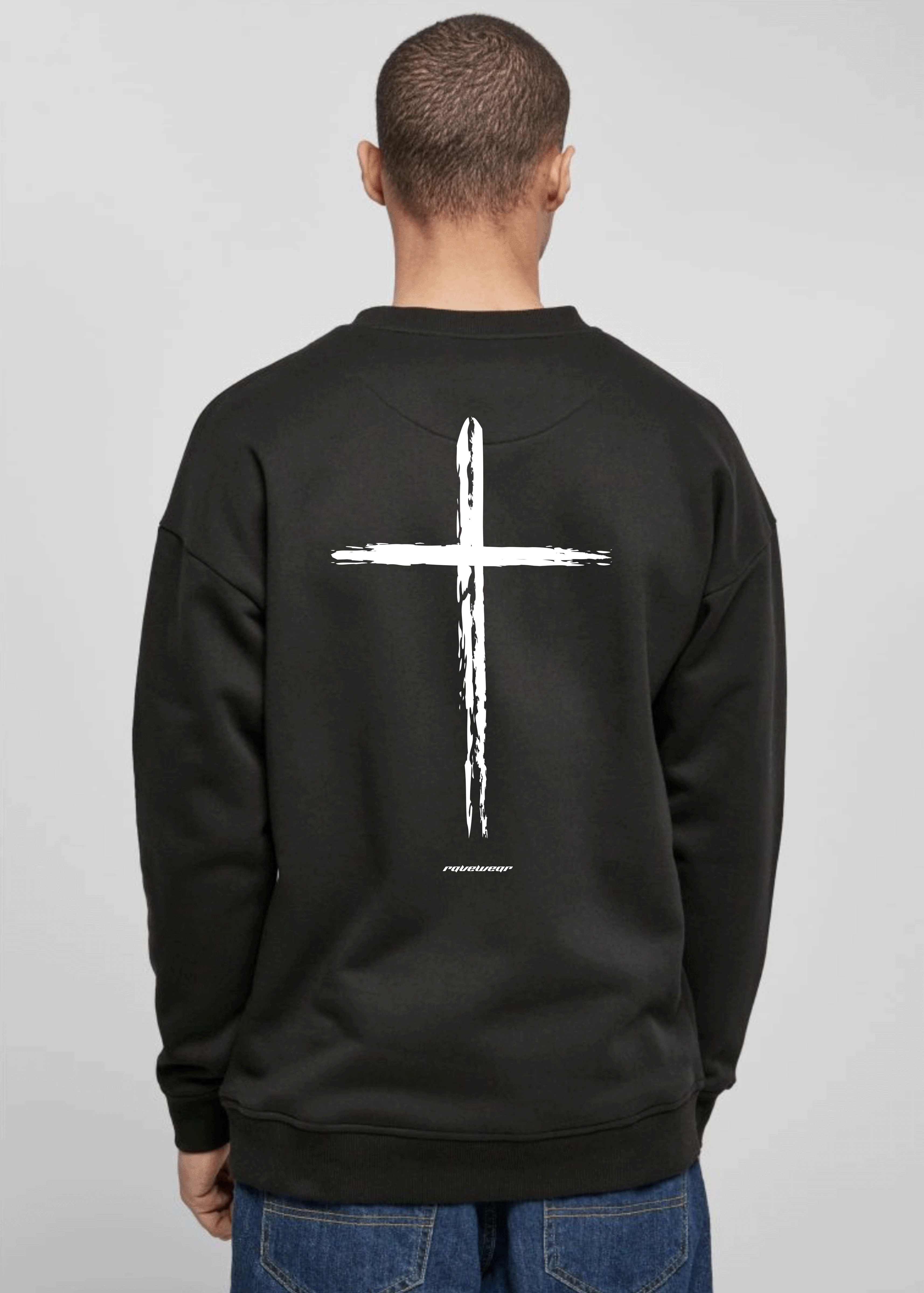 Holy Rave Backprint - Herren Oversized Sweatshirt