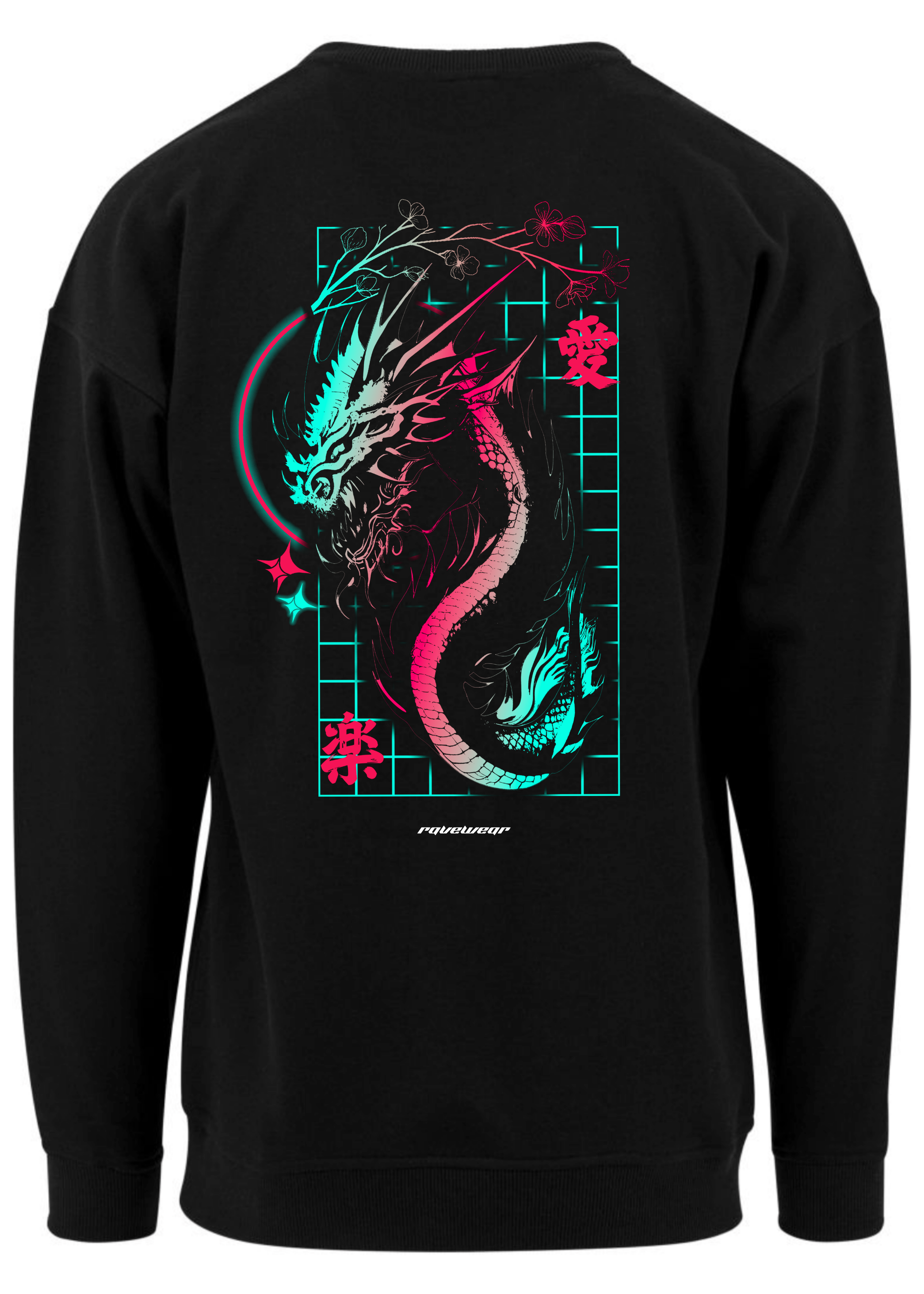 Techno Dragon Backprint - Herren Oversized Sweatshirt
