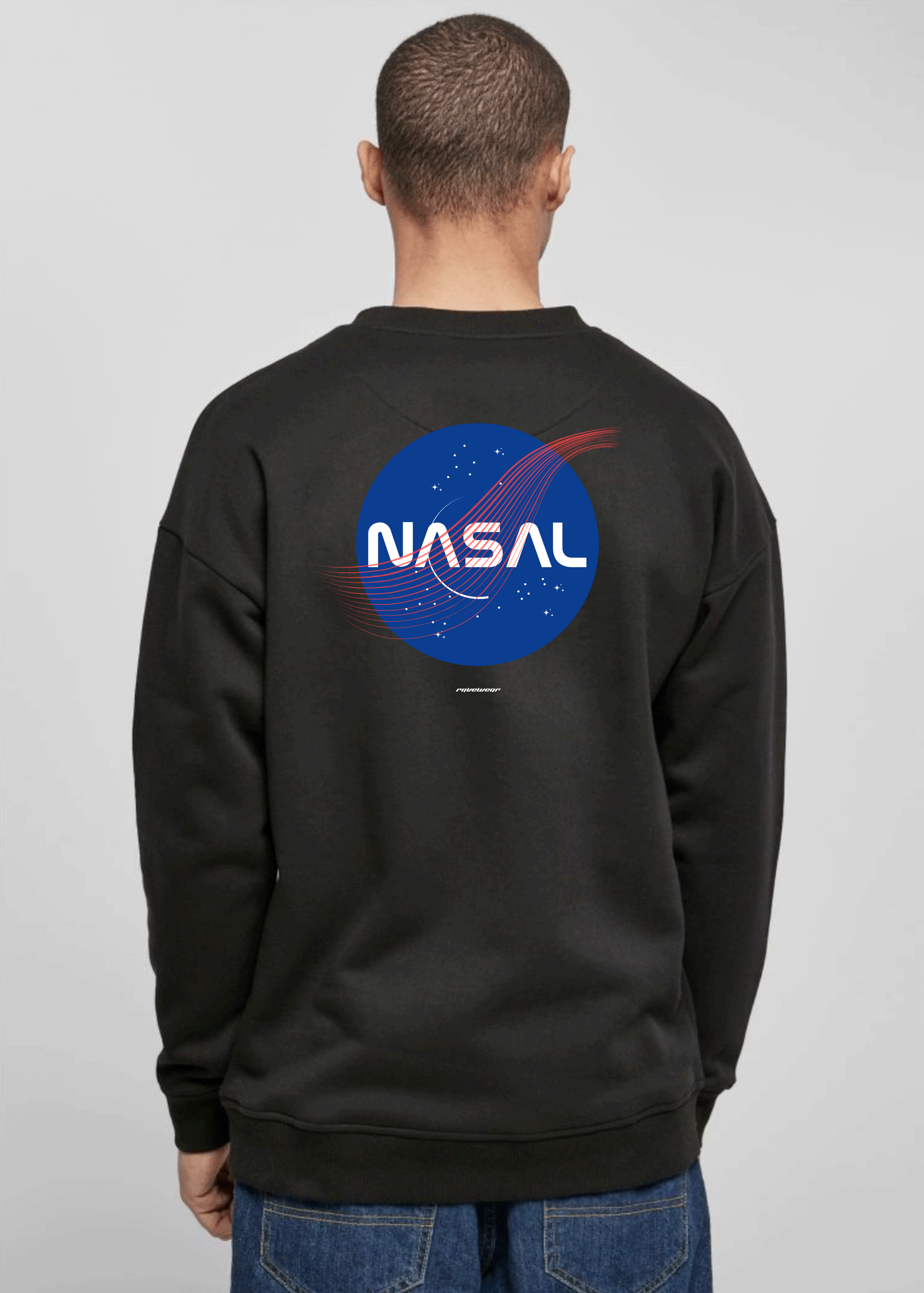Nasal Backprint - Herren Oversized Sweatshirt