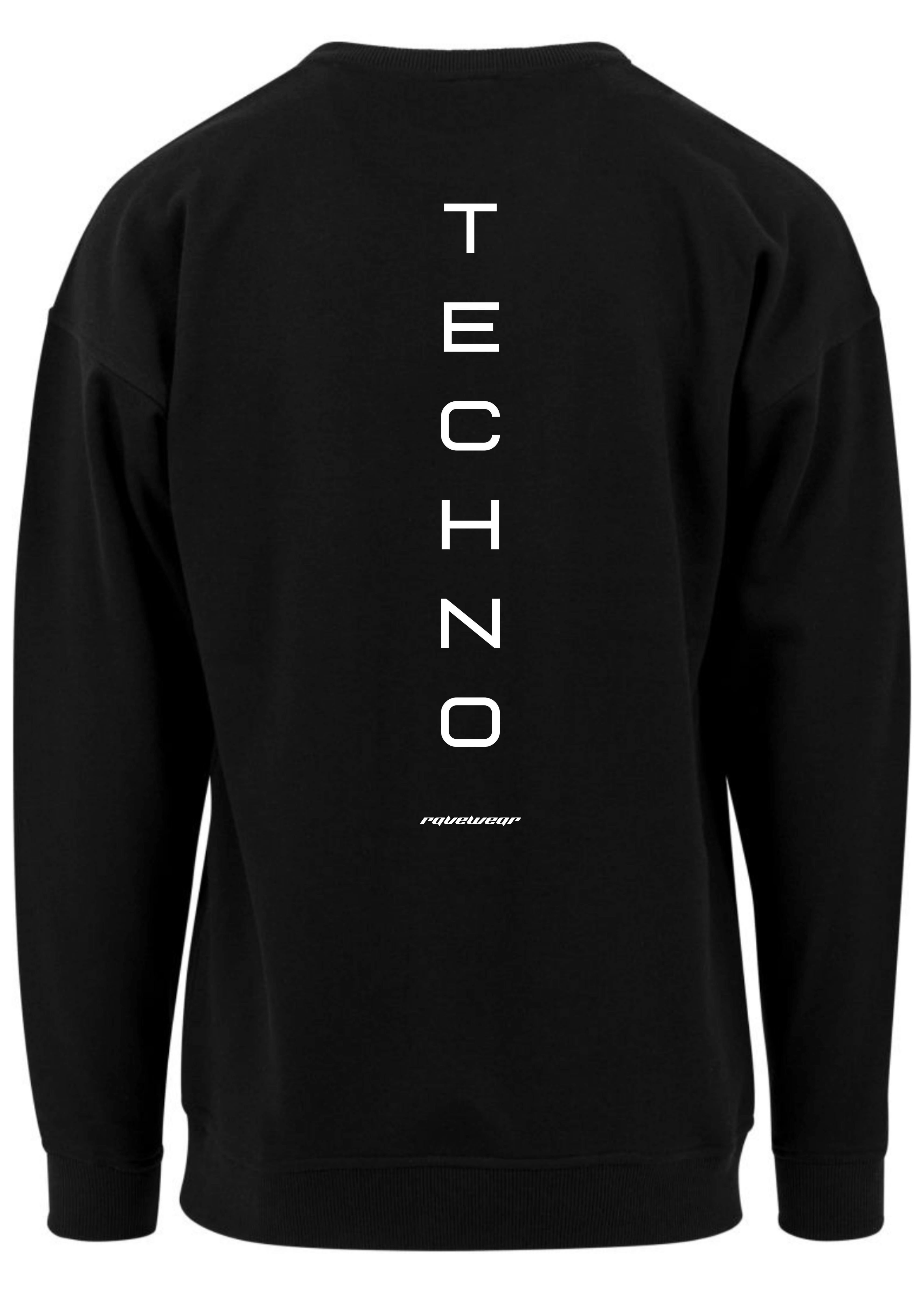 Just Techno Backprint - Herren Oversized Sweatshirt