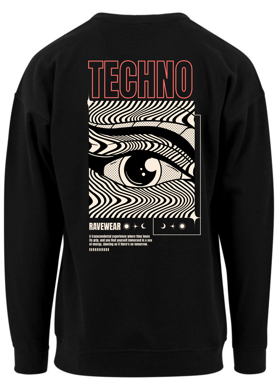Technoeye Backprint - Herren Oversized Sweatshirt