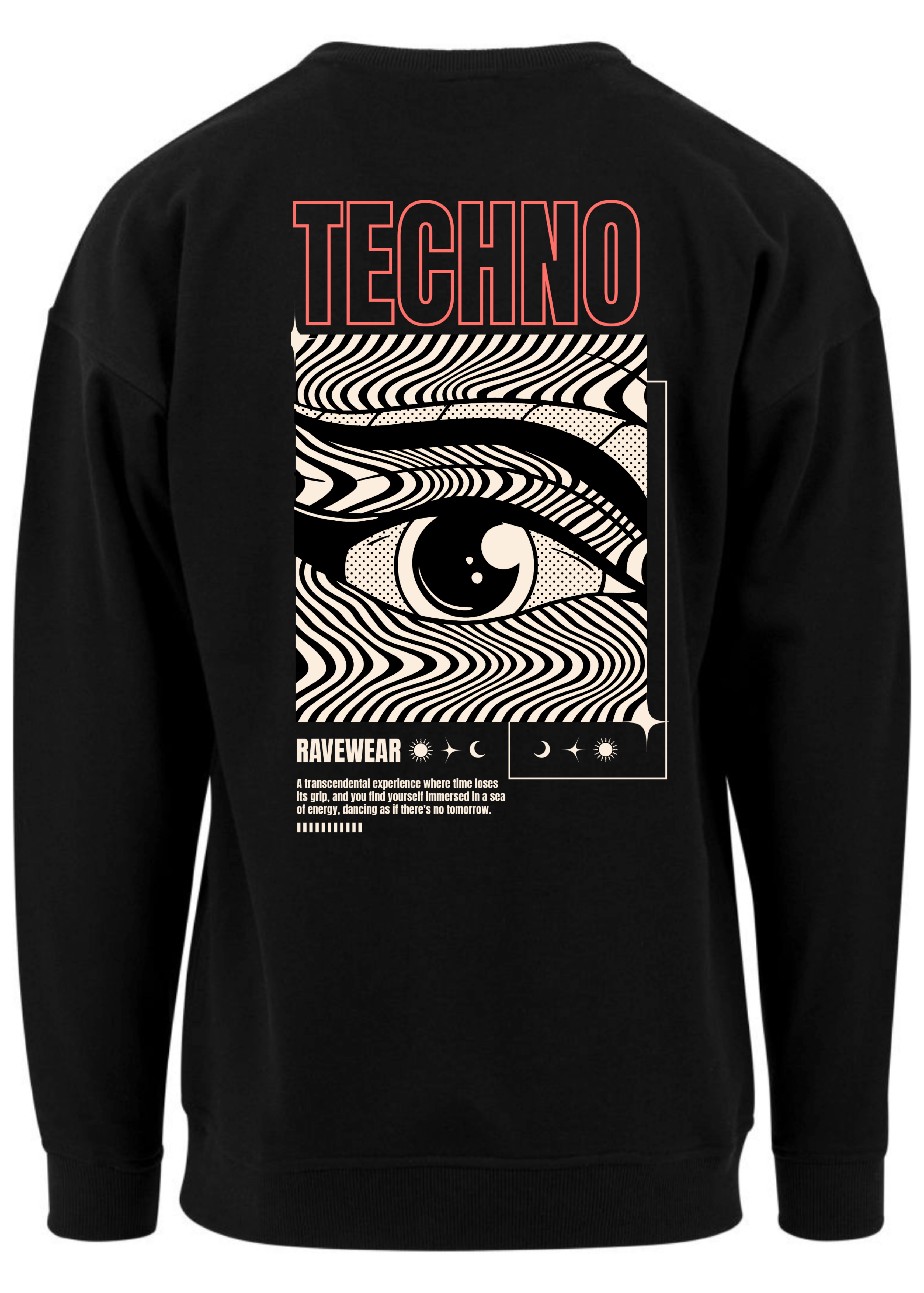 Technoeye Backprint - Herren Oversized Sweatshirt