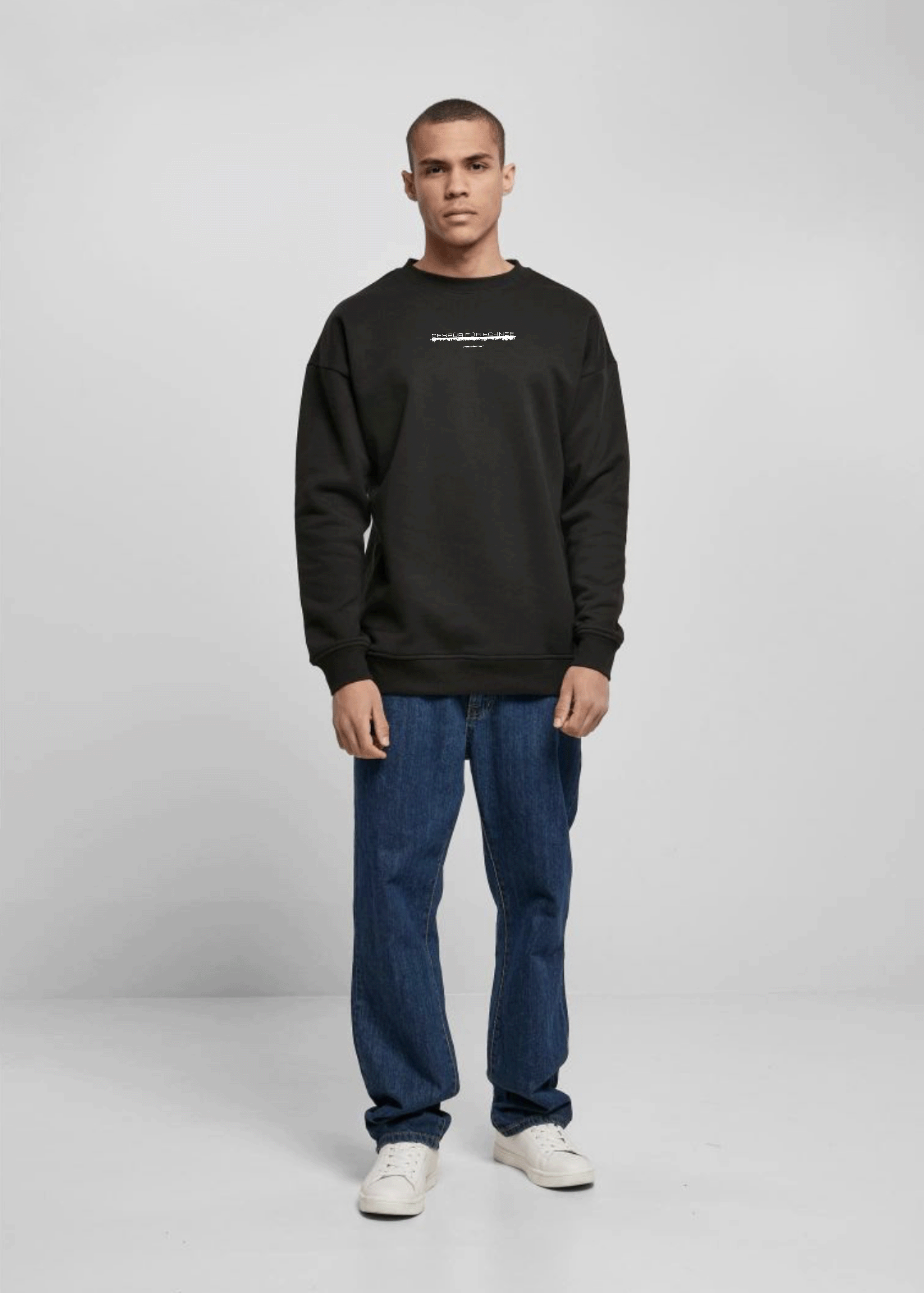 Gespür für Schnee Frontprint - Herren Oversized Sweatshirt