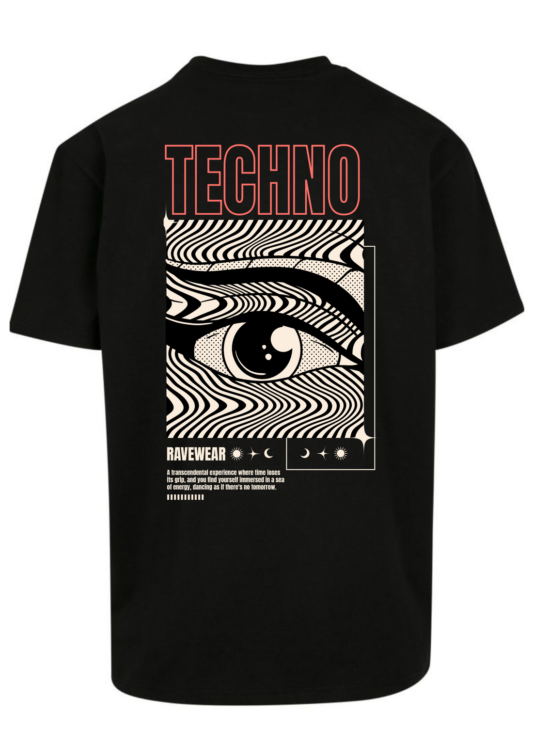 Technoeye Backprint - Herren Oversized Shirt