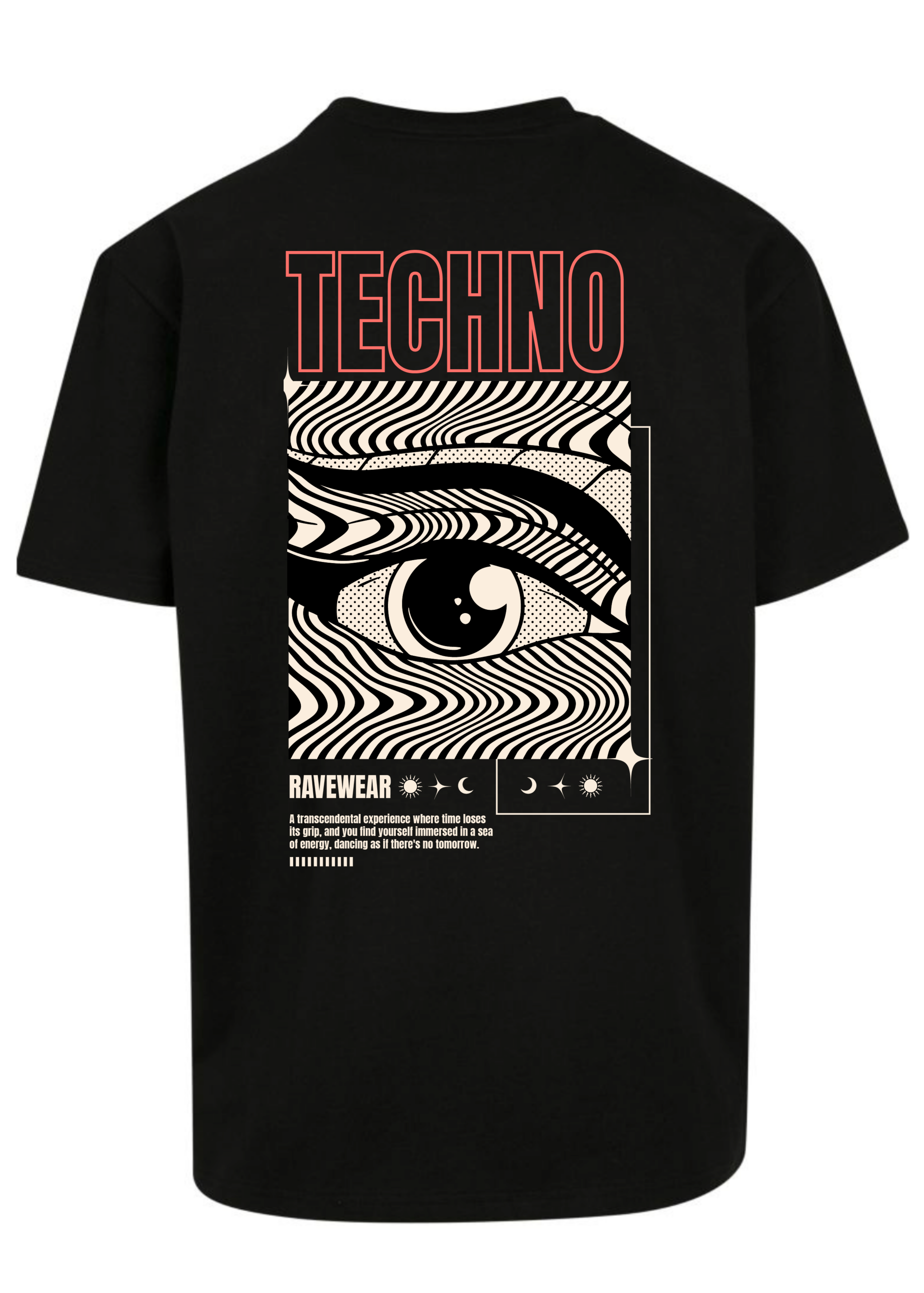 Technoeye Backprint - Herren Oversized Shirt