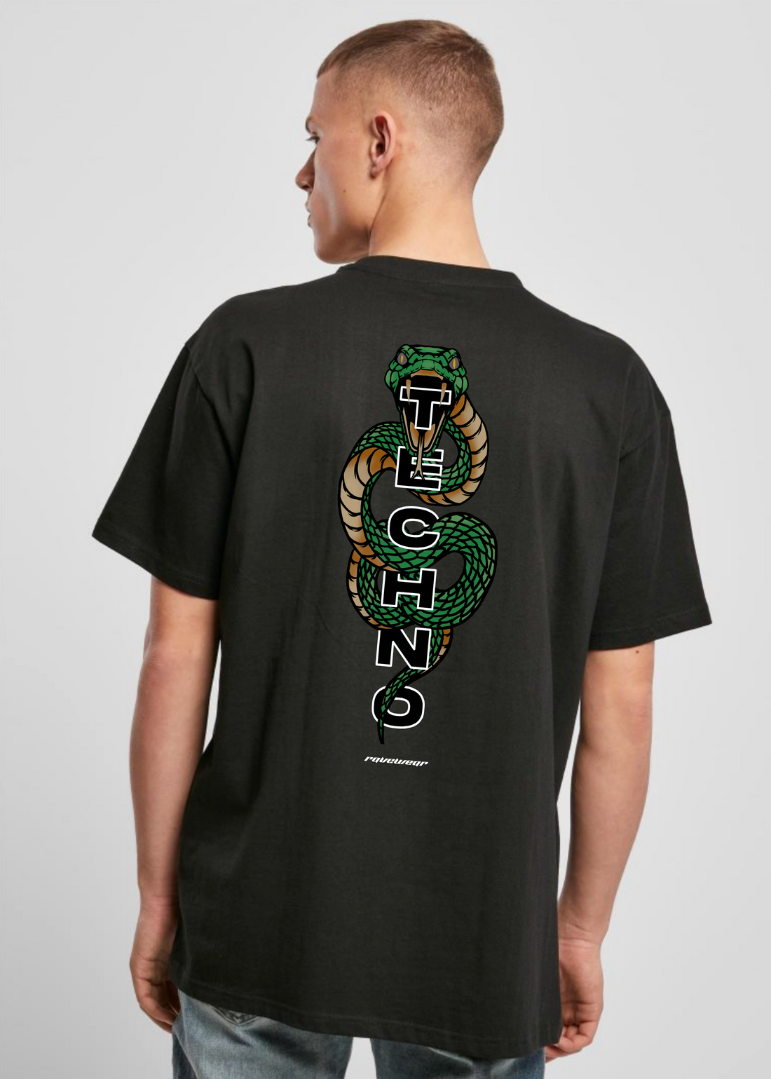 Techno Cobra Backprint - Herren Oversized Shirt