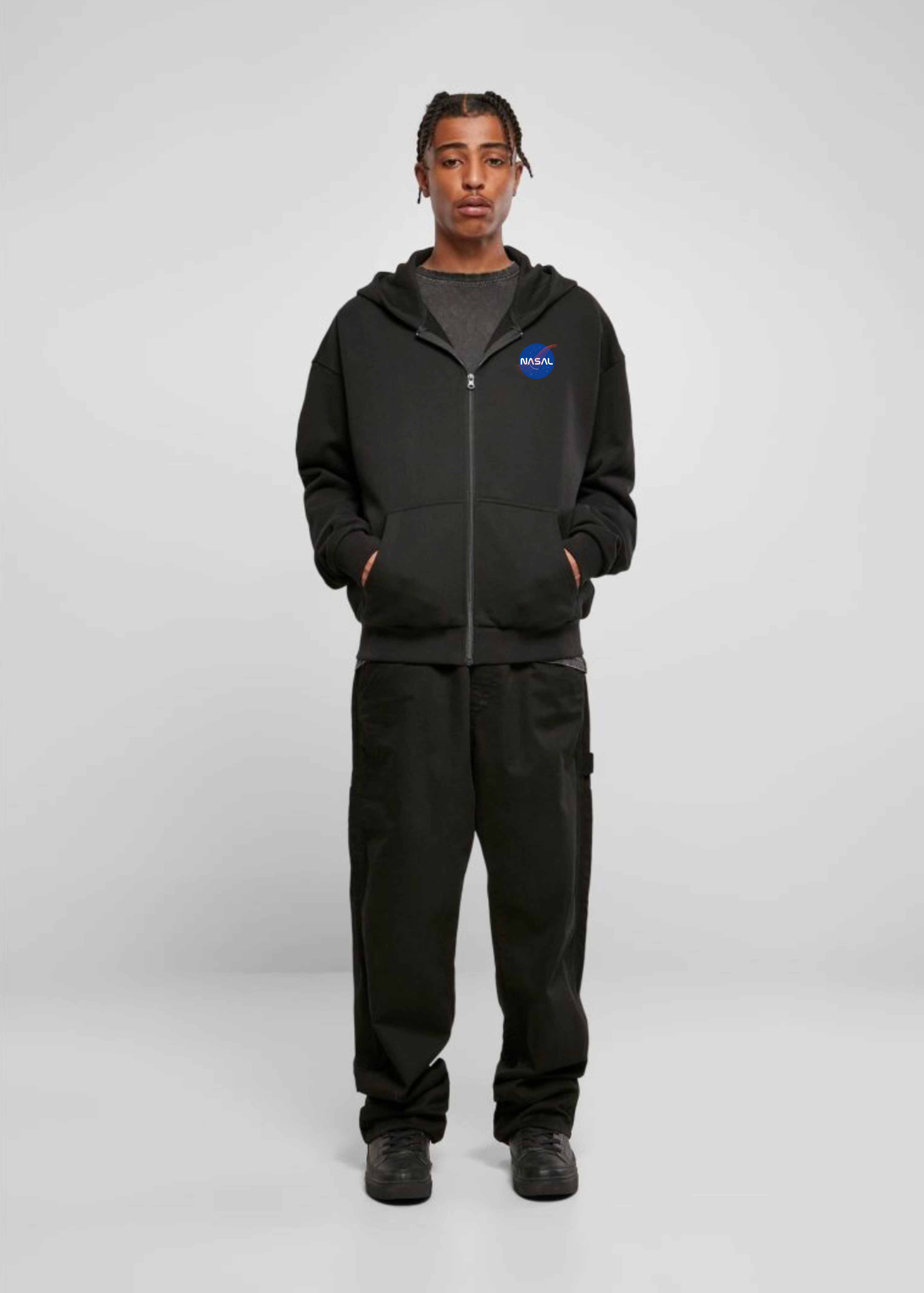 Nasal Frontprint - Herren Oversized Zipper