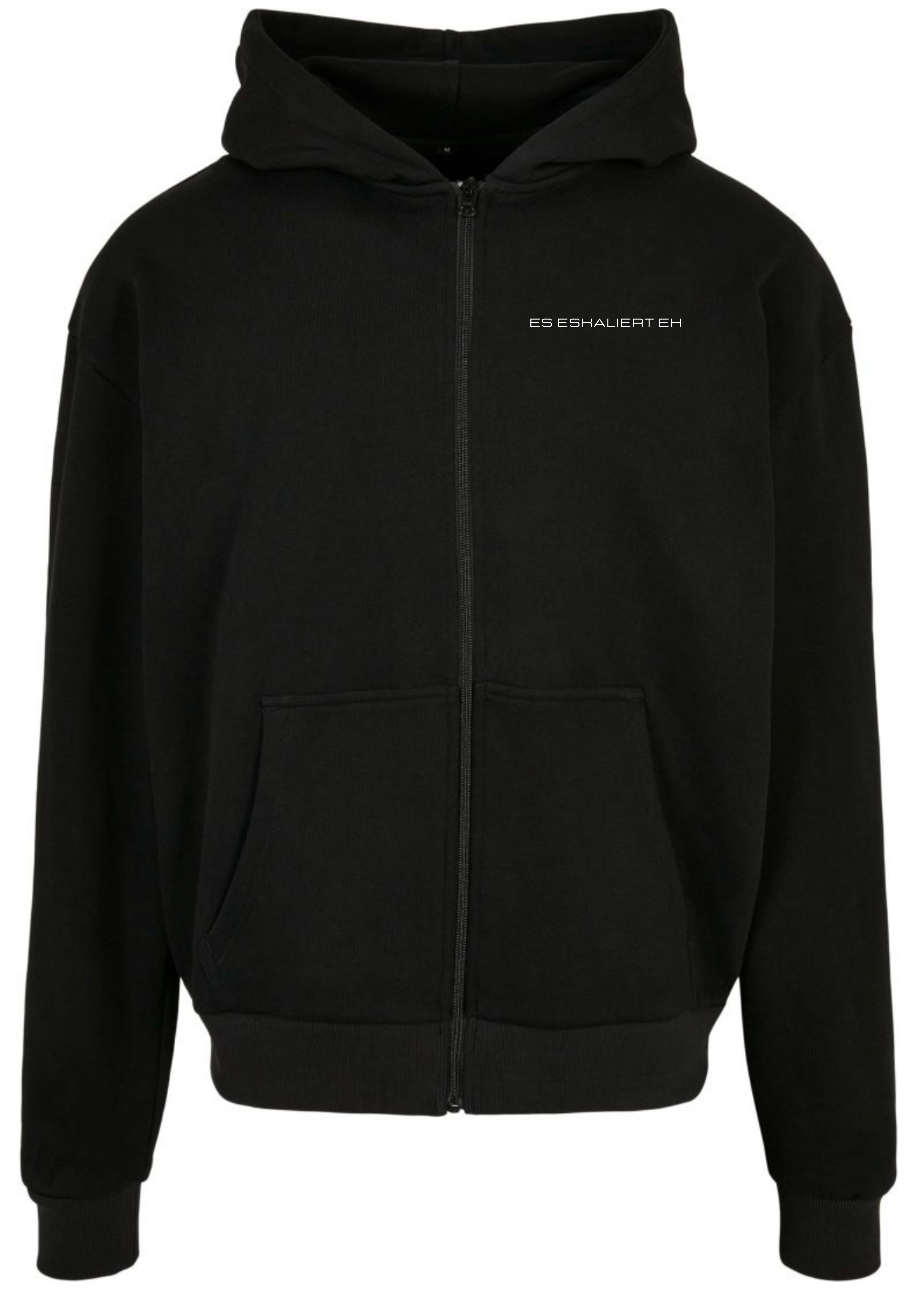 Es Eskaliert Eh Frontprint - Herren Oversized Zipper