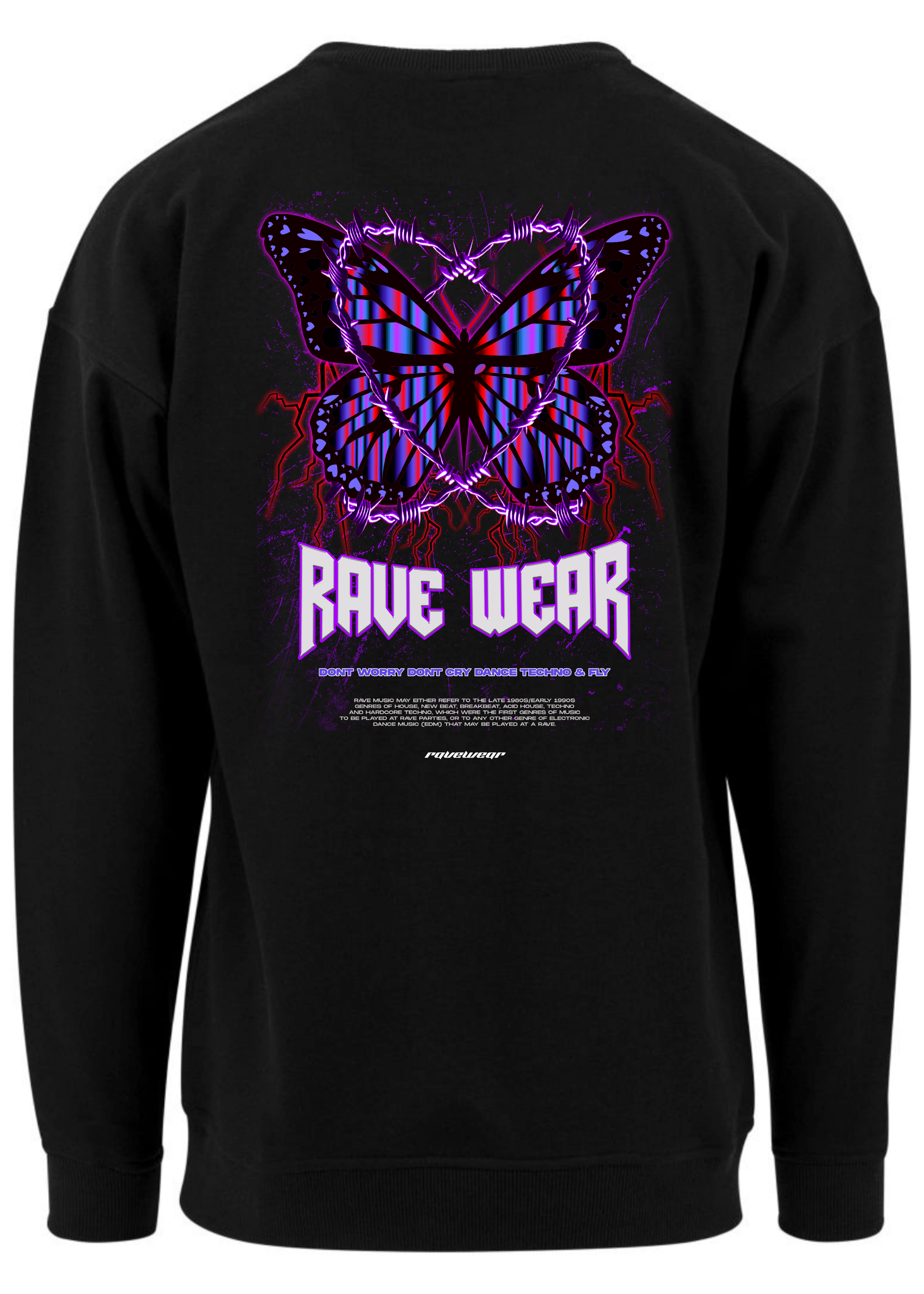 Chained Butterfly Backprint - Herren Oversized Sweatshirt