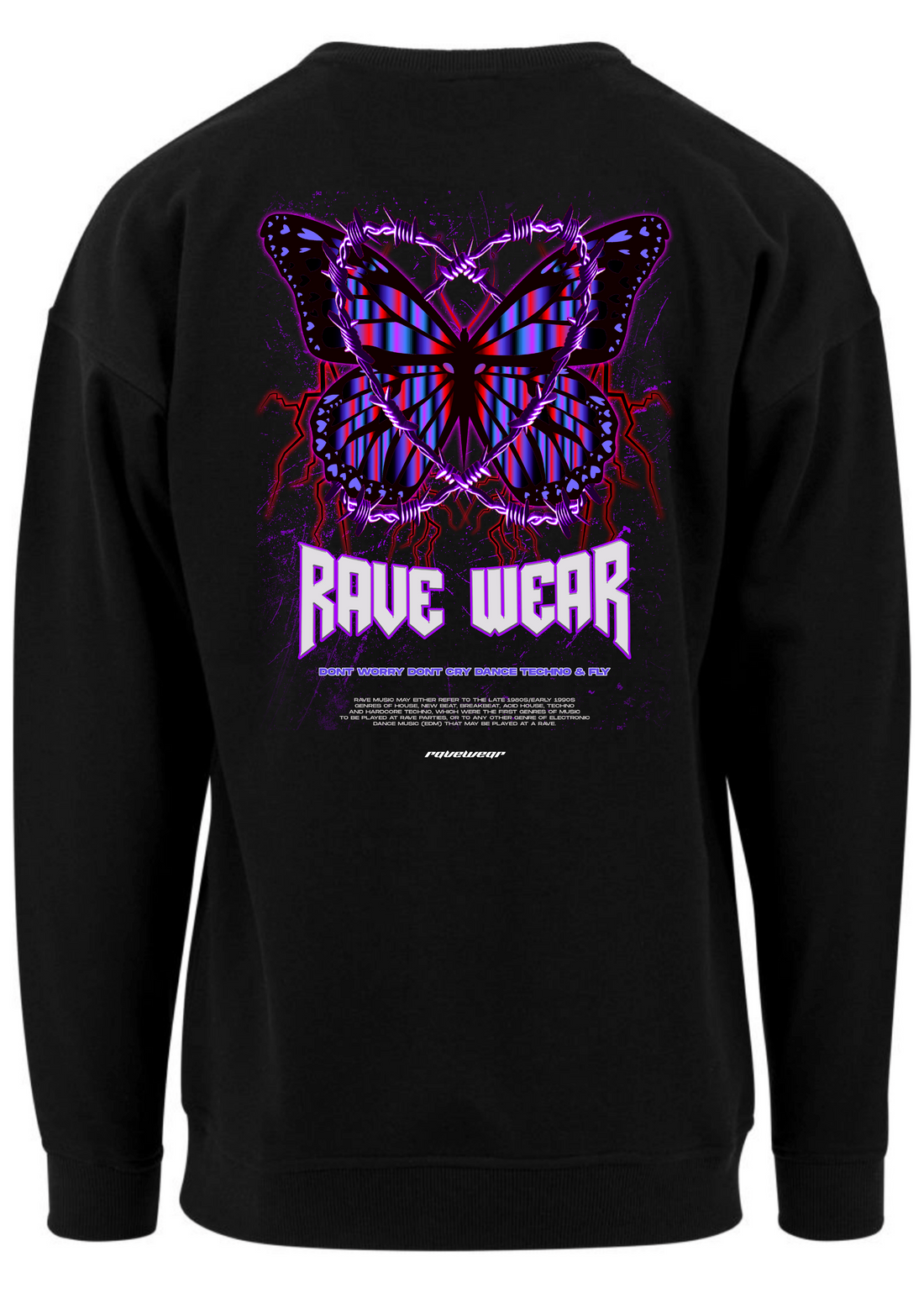 Chained Butterfly Backprint - Herren Oversized Sweatshirt