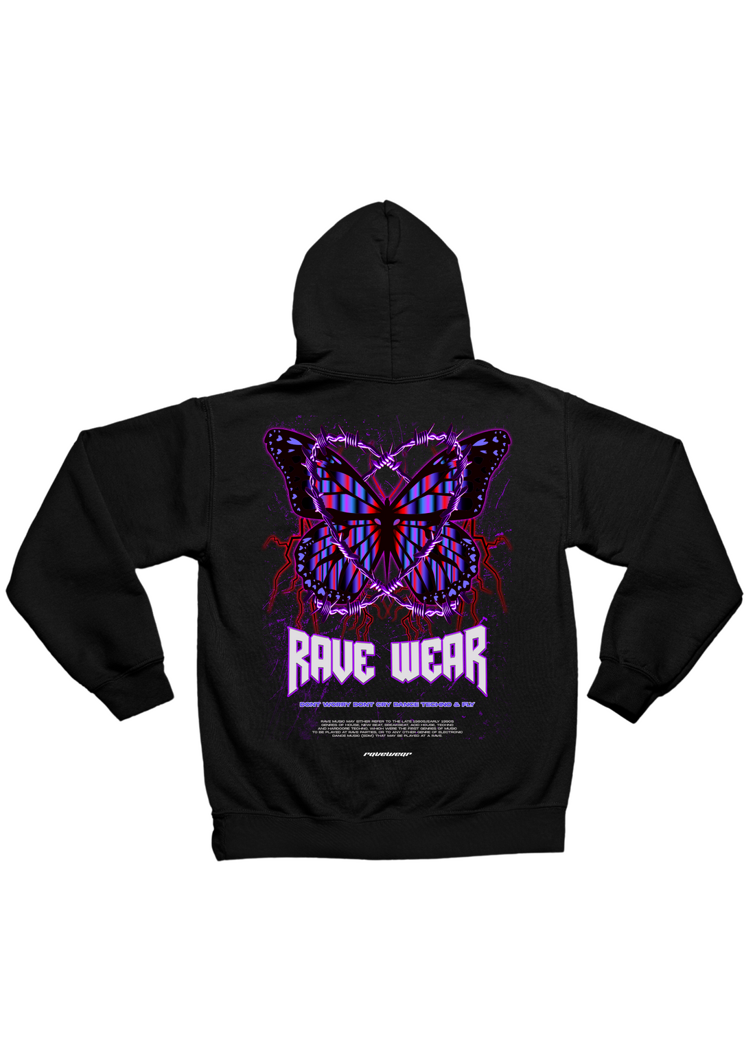 Chained Butterfly Backprint - Herren Oversized Hoodie