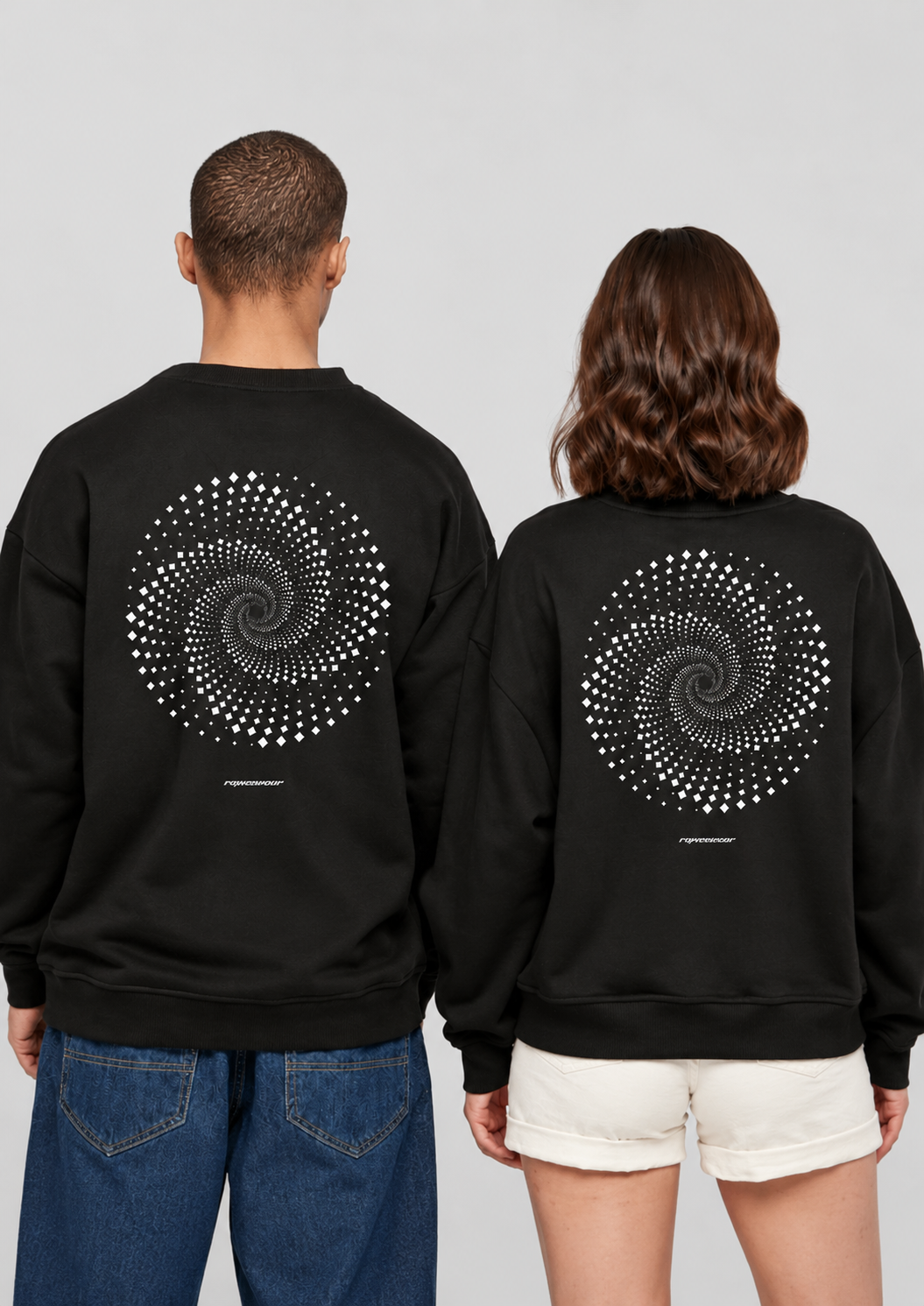 Trippy Cycle Backprint - Unisex Oversized Sweatshirt