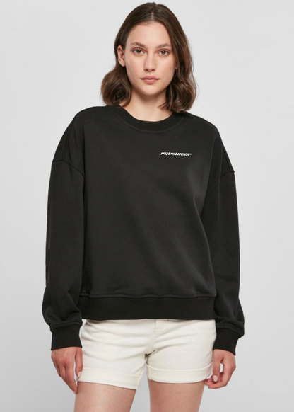 Just Techno Backprint - Damen Oversized Sweatshirt